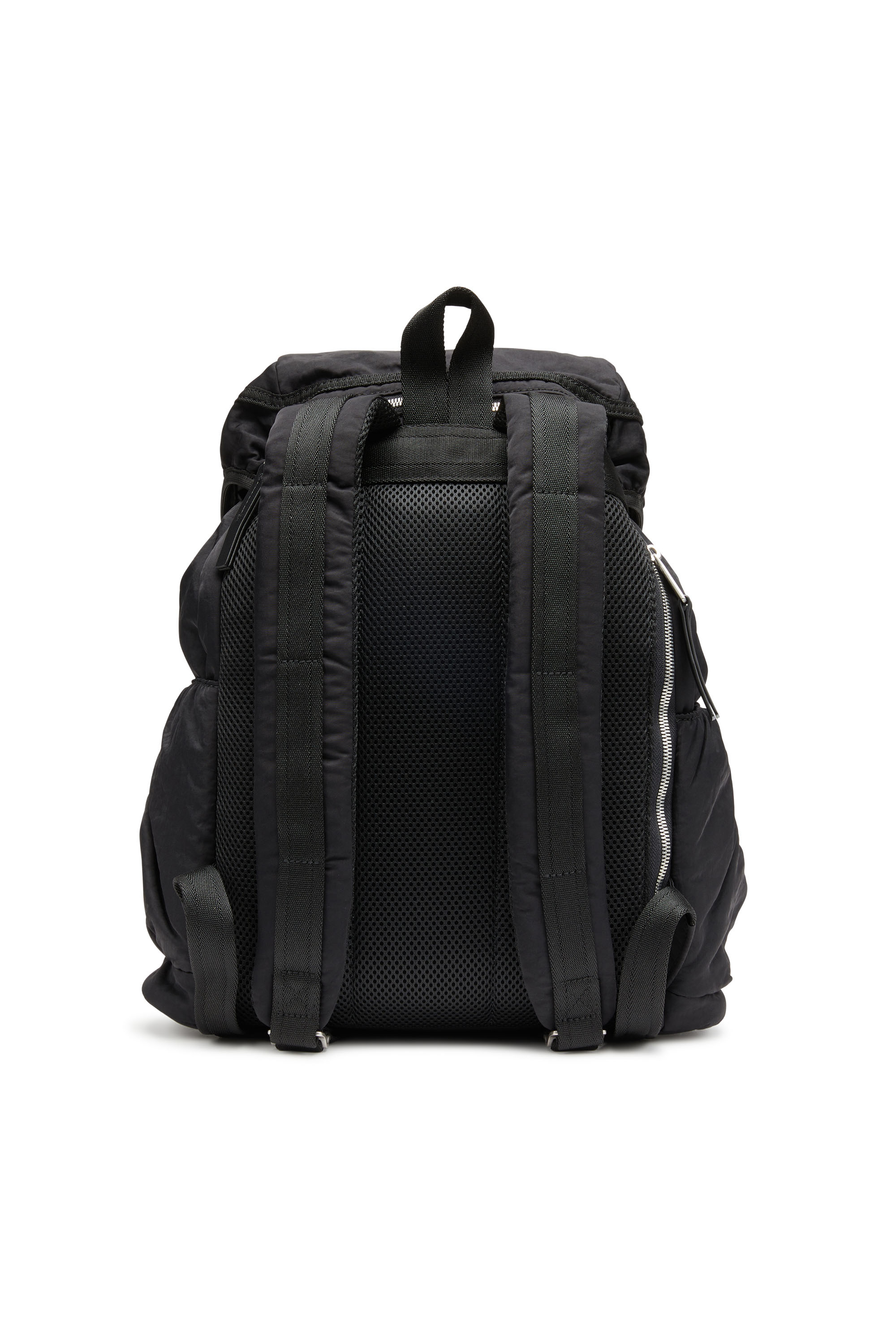 Diesel - LOGOS BACKPACK L, Unisex's Logos L-Large backpack in recycled nylon in Black - 2