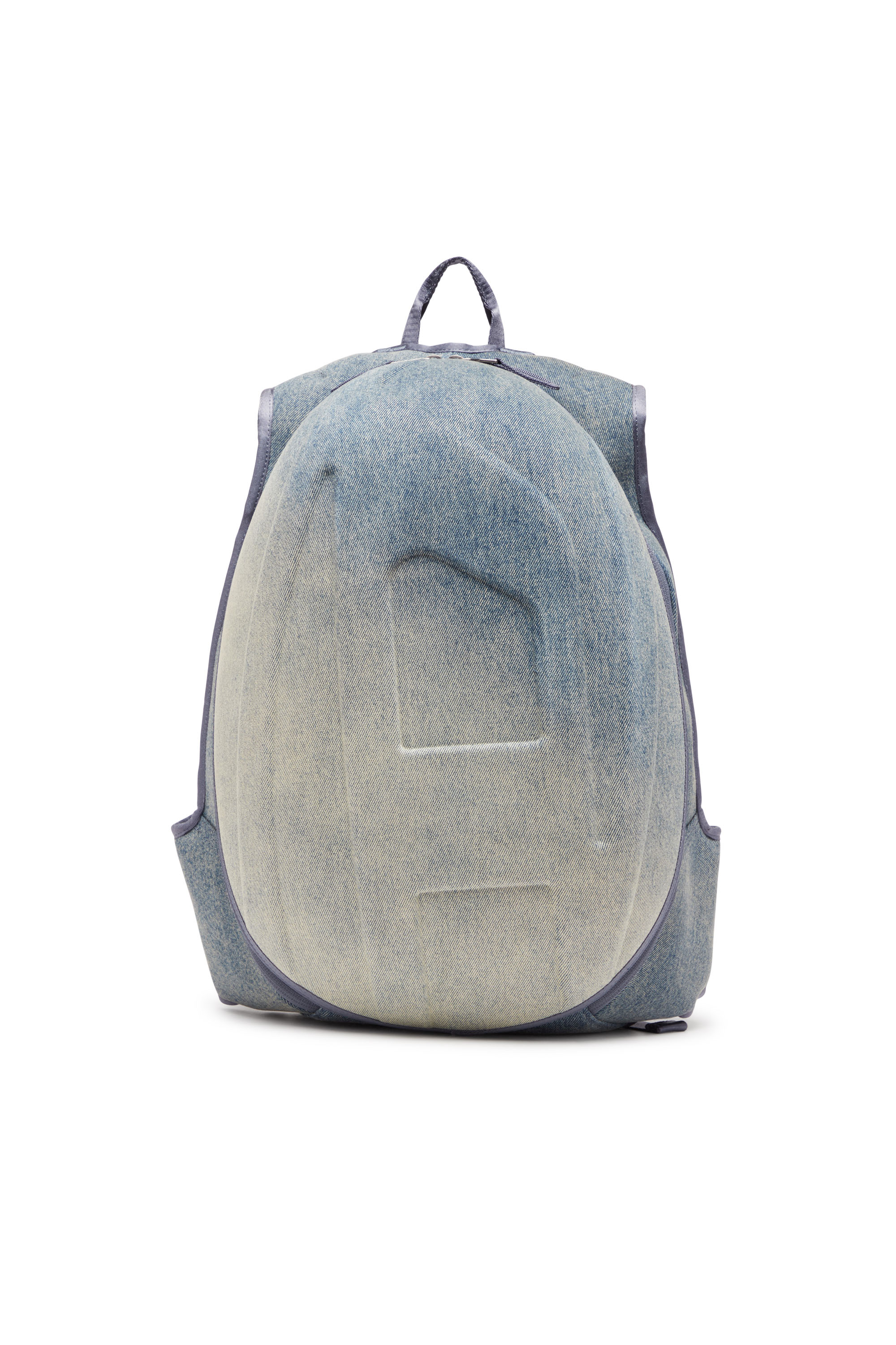 Diesel - 1DR-POD BACKPACK, Man's 1DR-Pod Backpack - Hard shell denim backpack in Blue/White - 1