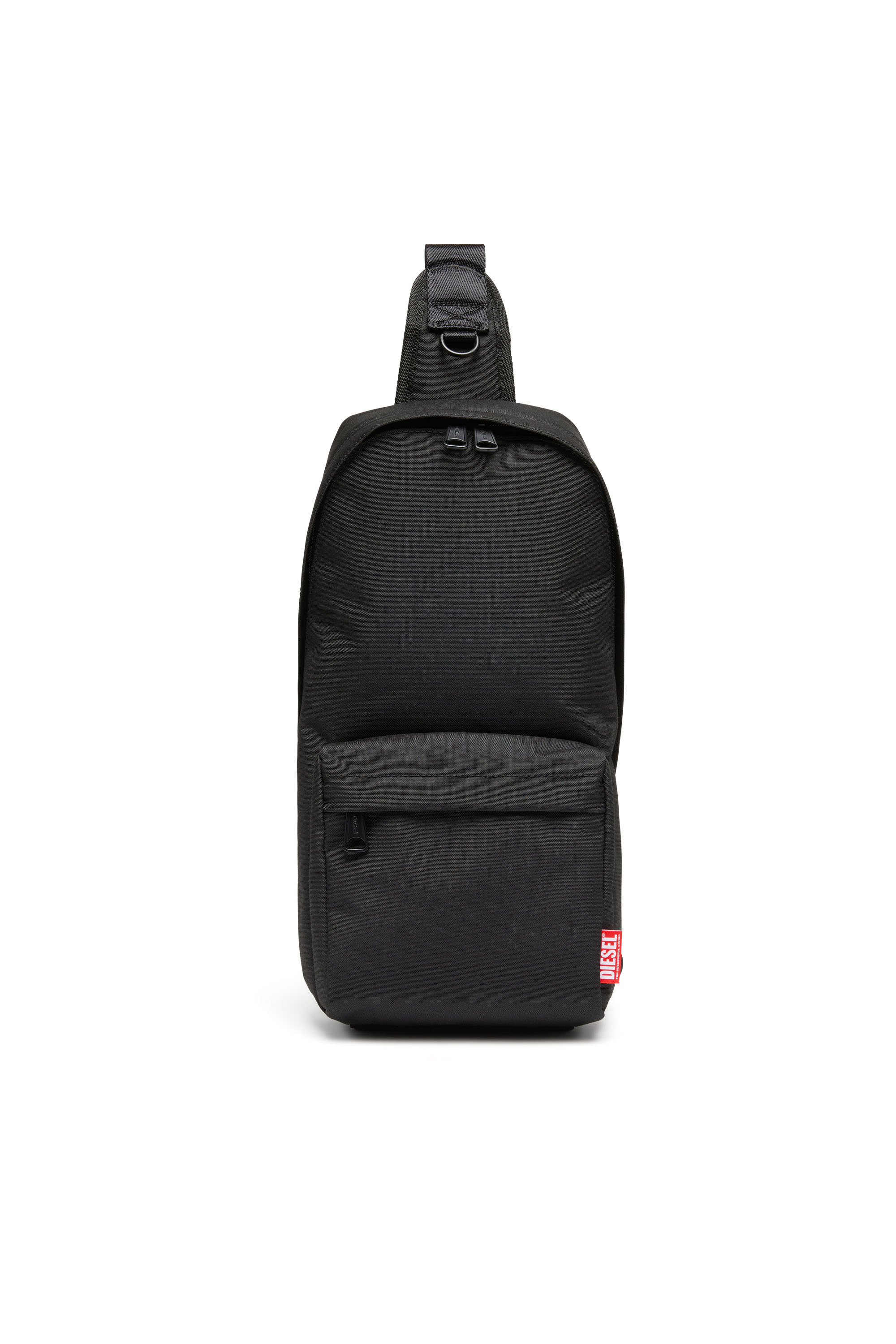 Diesel - D-BSC SLING BAG X, Man's D-Bsc-Sling backpack in heavy-duty shell in Black - 1