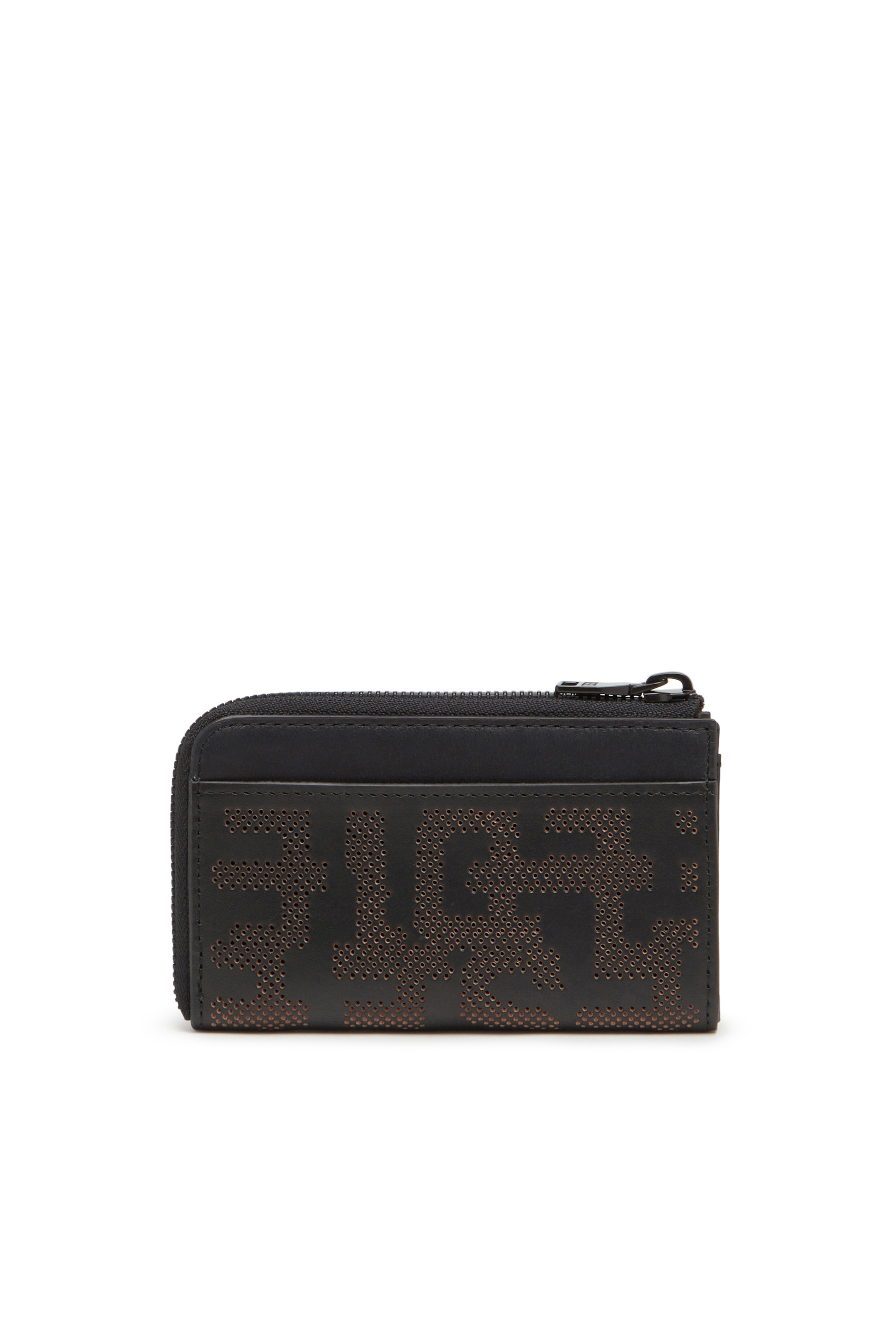 Diesel - PC MONOGRAM KEY HOLDER, Unisex's Key holder in perforated leather in Black - 2