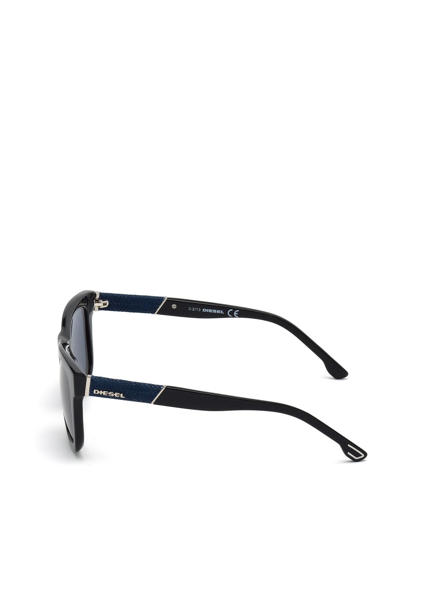 Diesel - DM0050, Man's Eyewear with unique denim insert in Black - 4