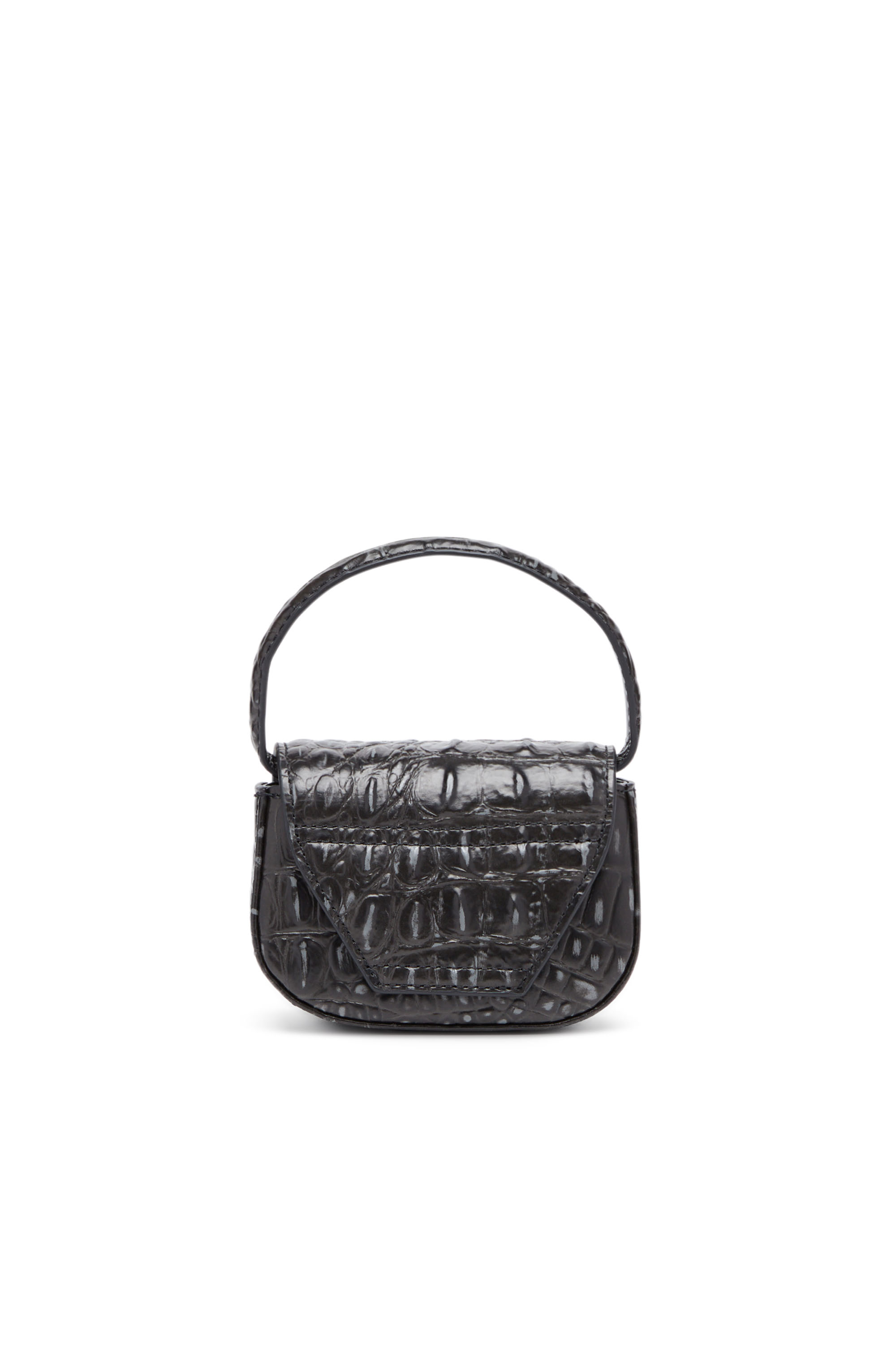 Diesel - 1DR XS, Woman's 1DR XS - Iconic mini bag in croc-print leather in Black - 2