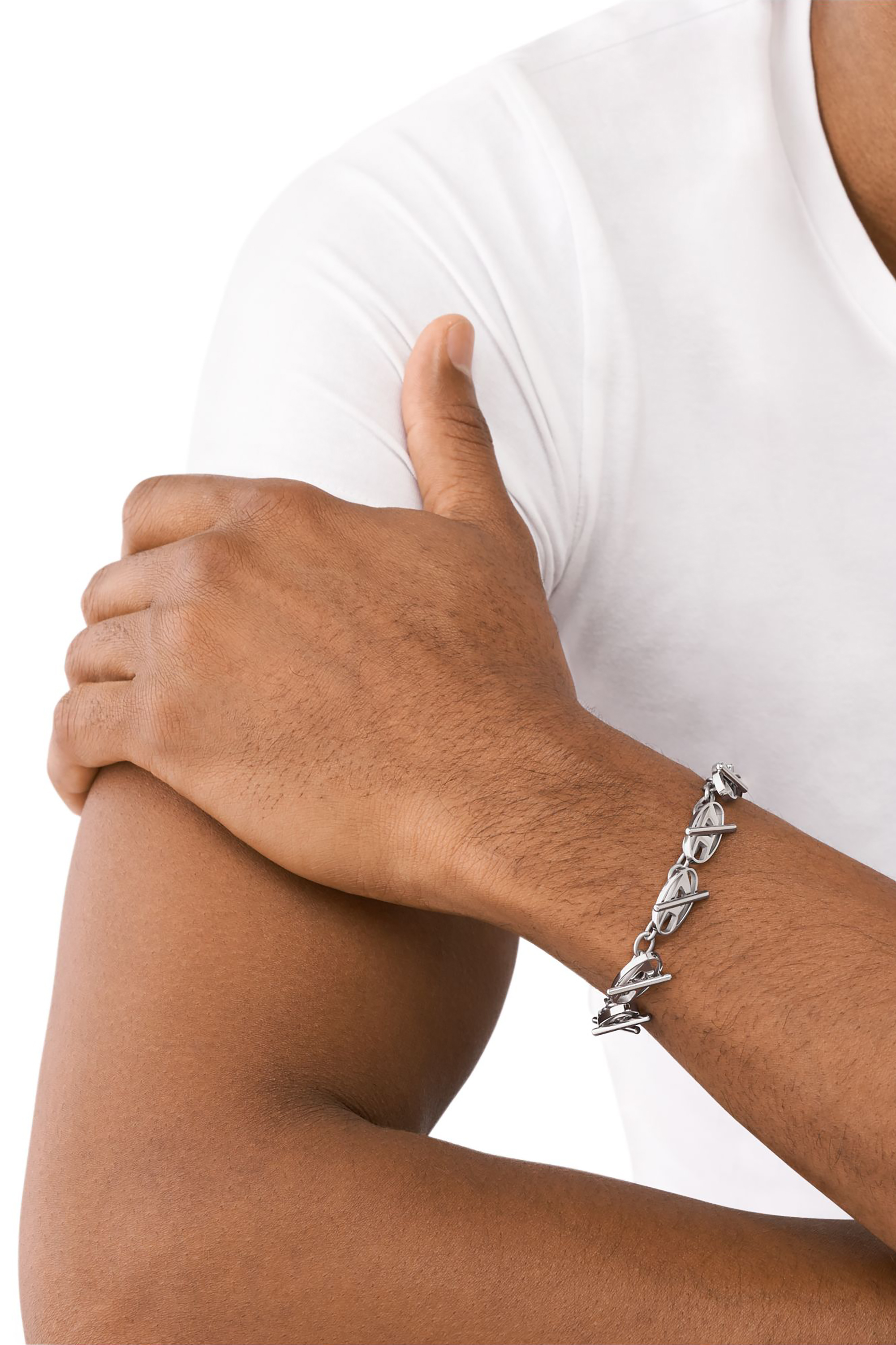 Diesel - DX1436, Unisex's Oval D Logo Chain Bracelet in Silver - 3