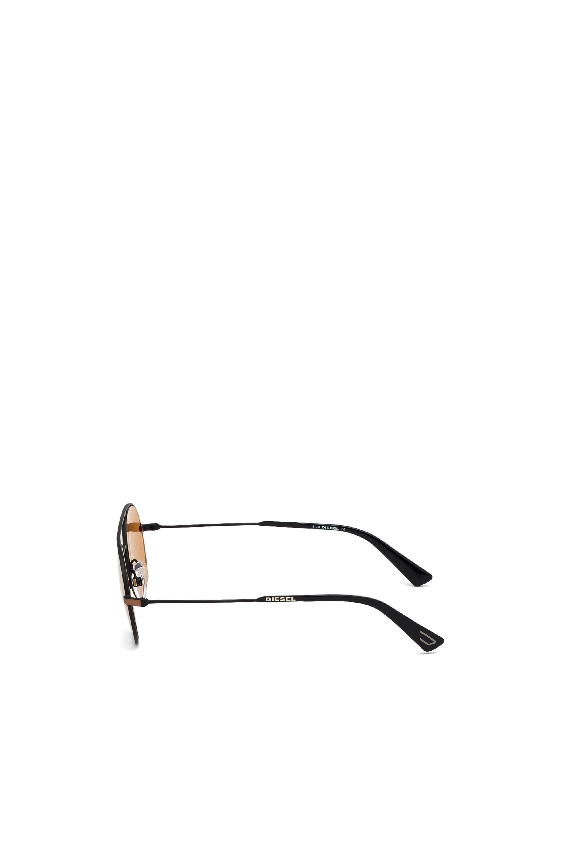 Diesel - DL0301, Unisex's Sunglasses in metal in Orange/Black - 1