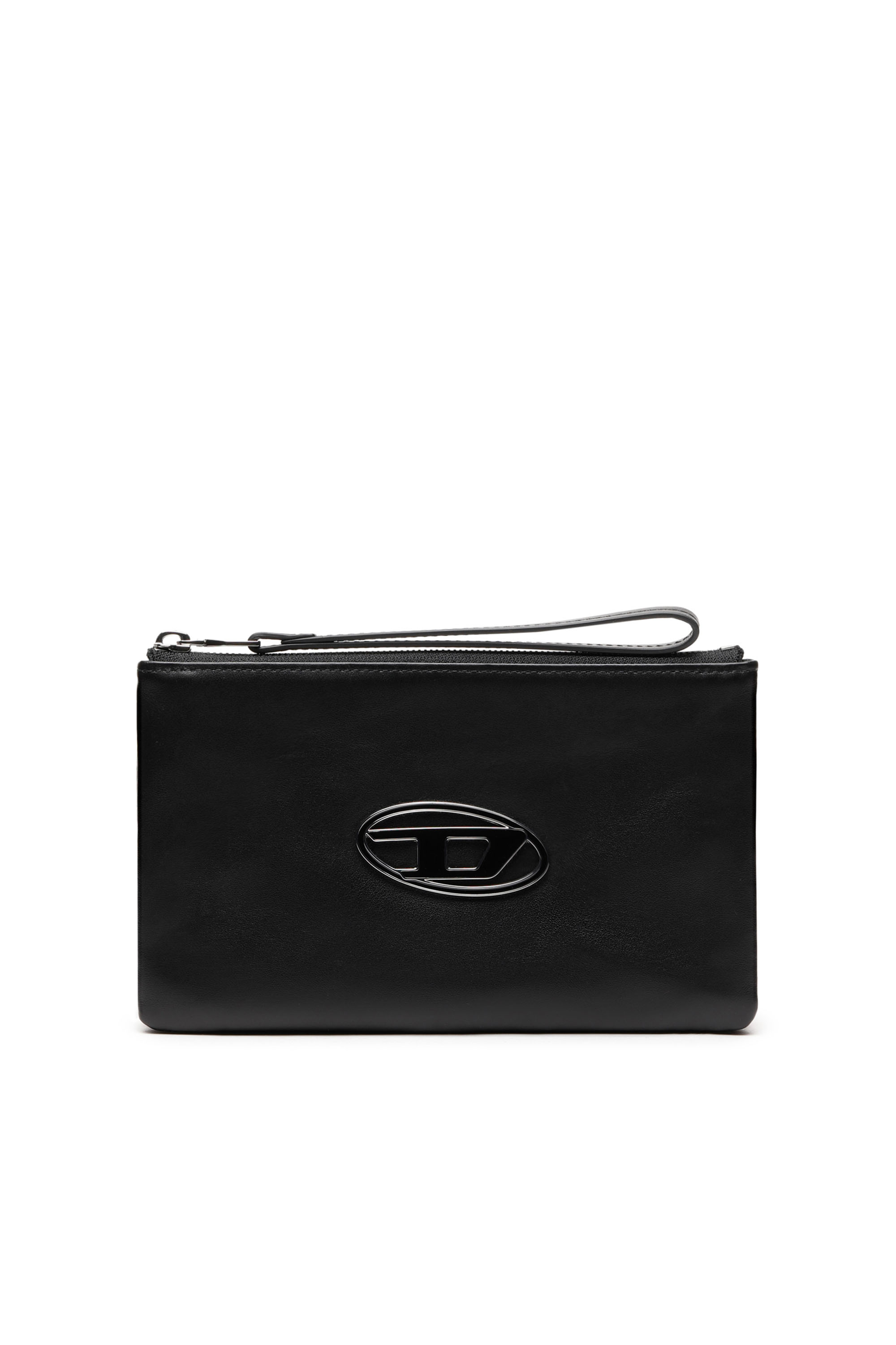 Diesel - PAOULA, Man's Slim travel pouch in nappa leather in Black - 1
