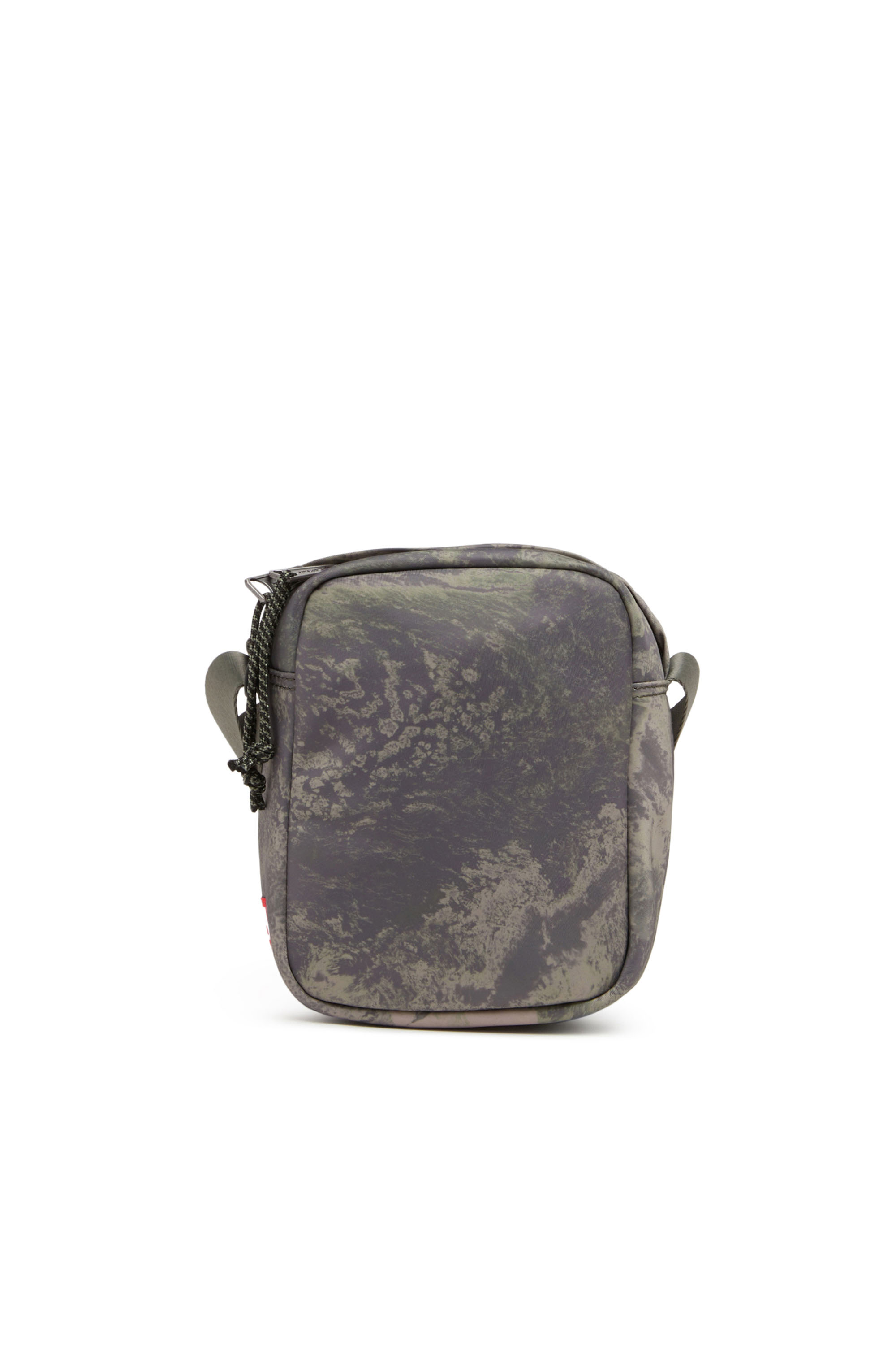 Diesel - RAVE CROSSBODY X, Man's Rave Crossbody X - Crossbody in recycled earth-print fabric in Green - 1