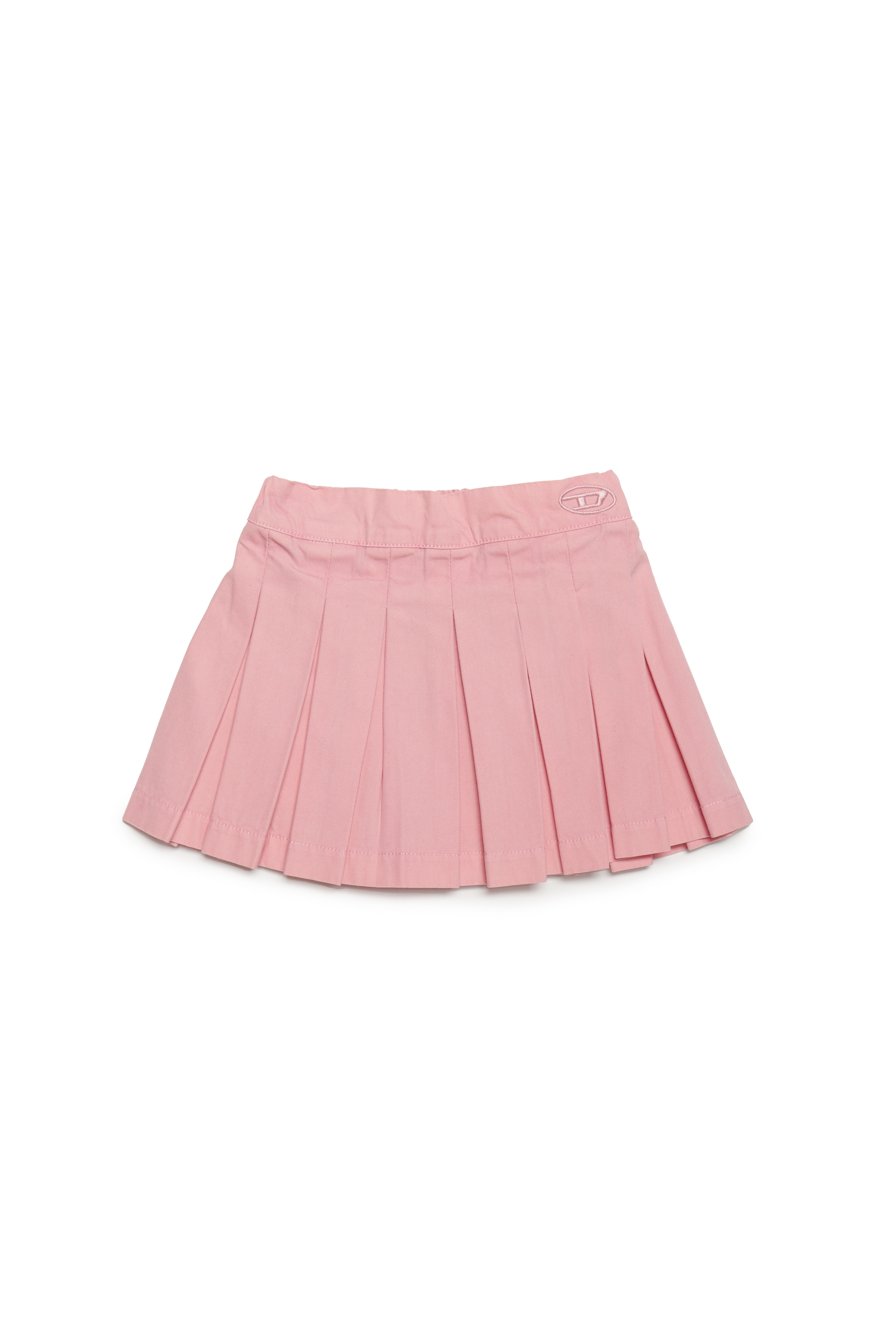 Diesel - GLISELB, Woman's Pleated skirt with tonal embroidery in Pink - 1
