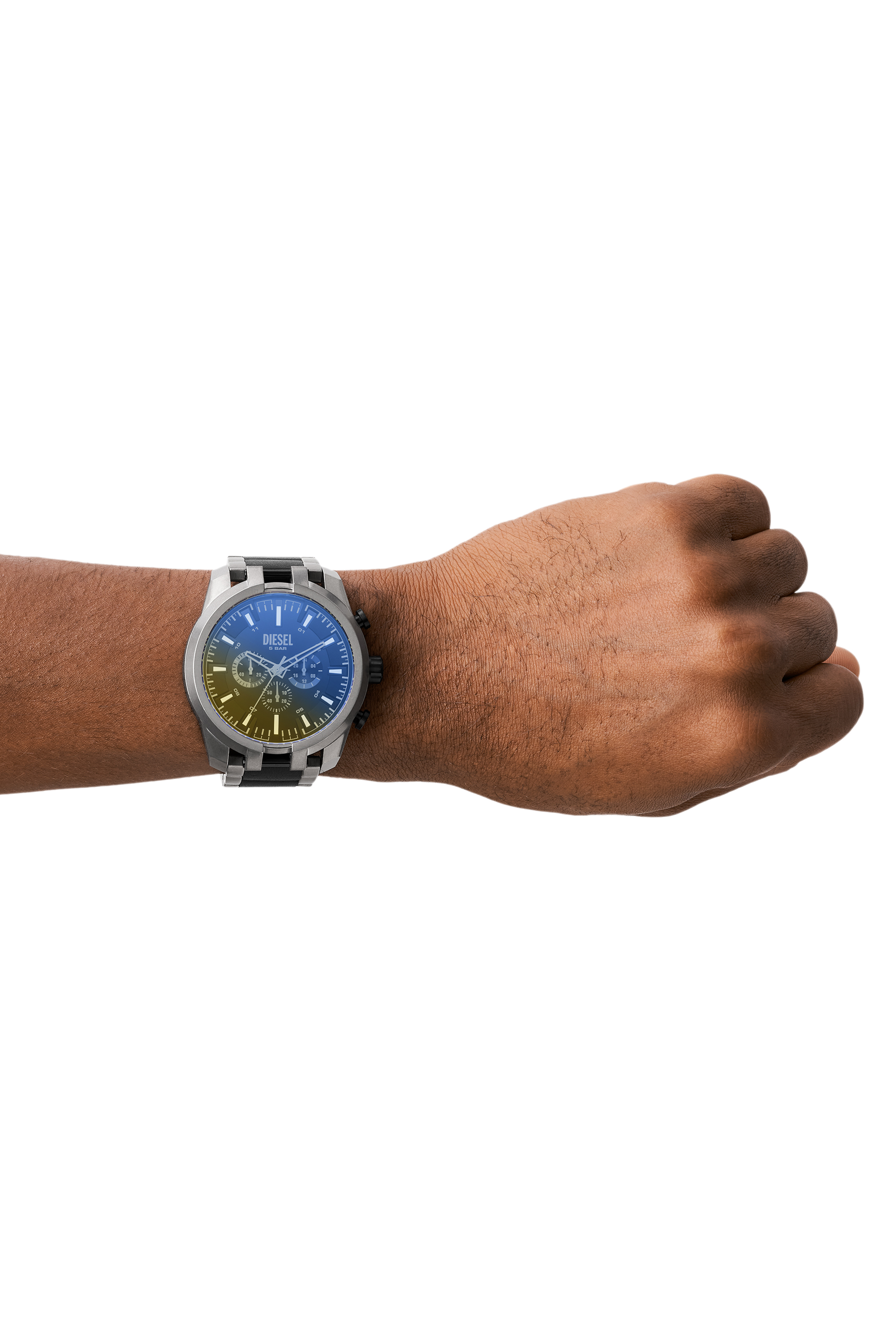 Diesel - DZ4587, Man's Split chronograph two-tone stainless steel watch in Grey/Black - 4