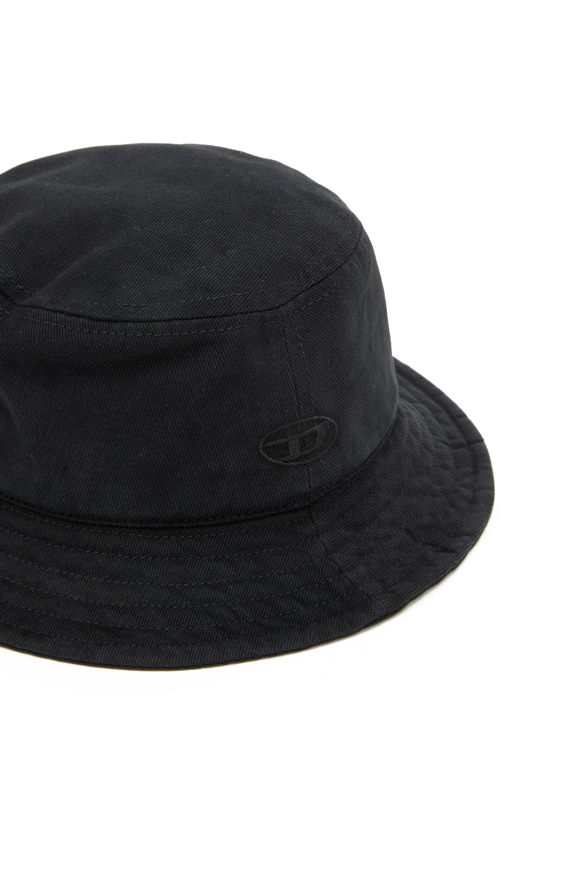 Diesel - C-FISHER-WASH, Man's Bucket hat with tonal logo embroidery in Black - 3