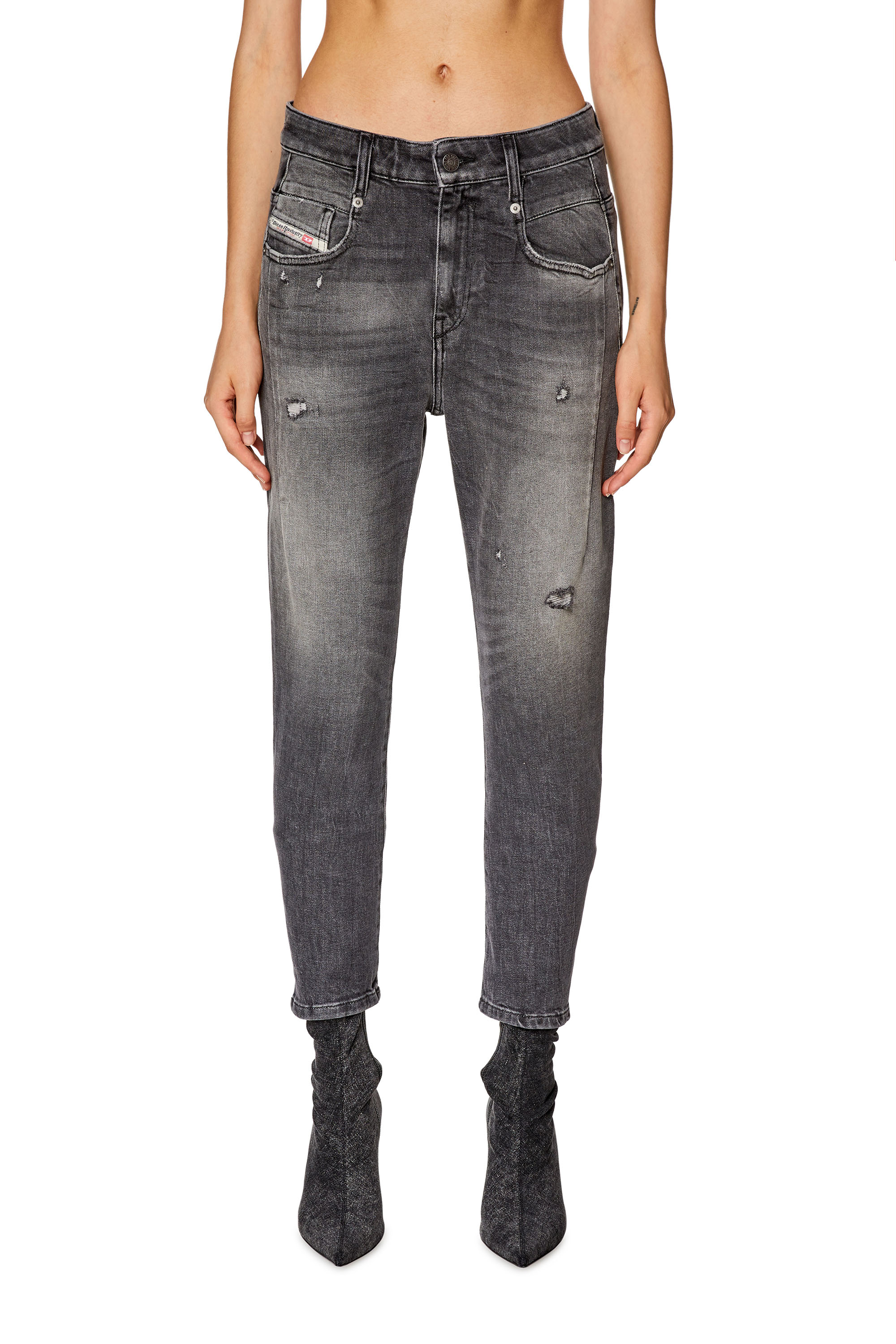 Diesel - Woman's Boyfriend Jeans Fayza 09G21, Black/Dark grey - 1