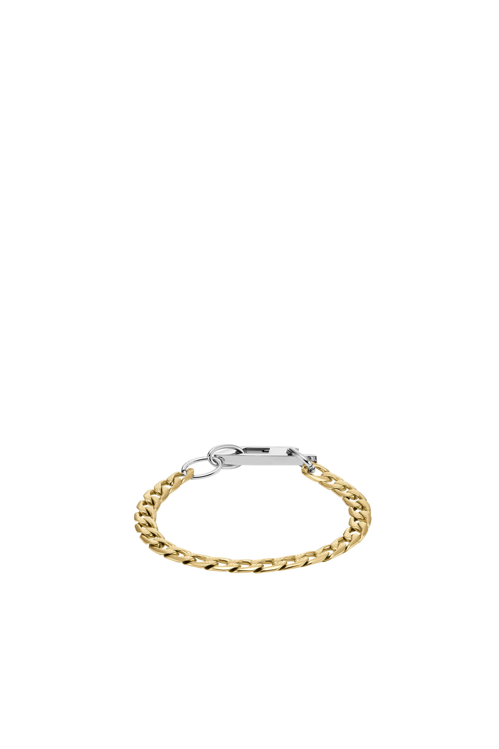 Diesel - DX1437, Unisex's D Logo Two-Tone Chain Bracelet in Gold - 2