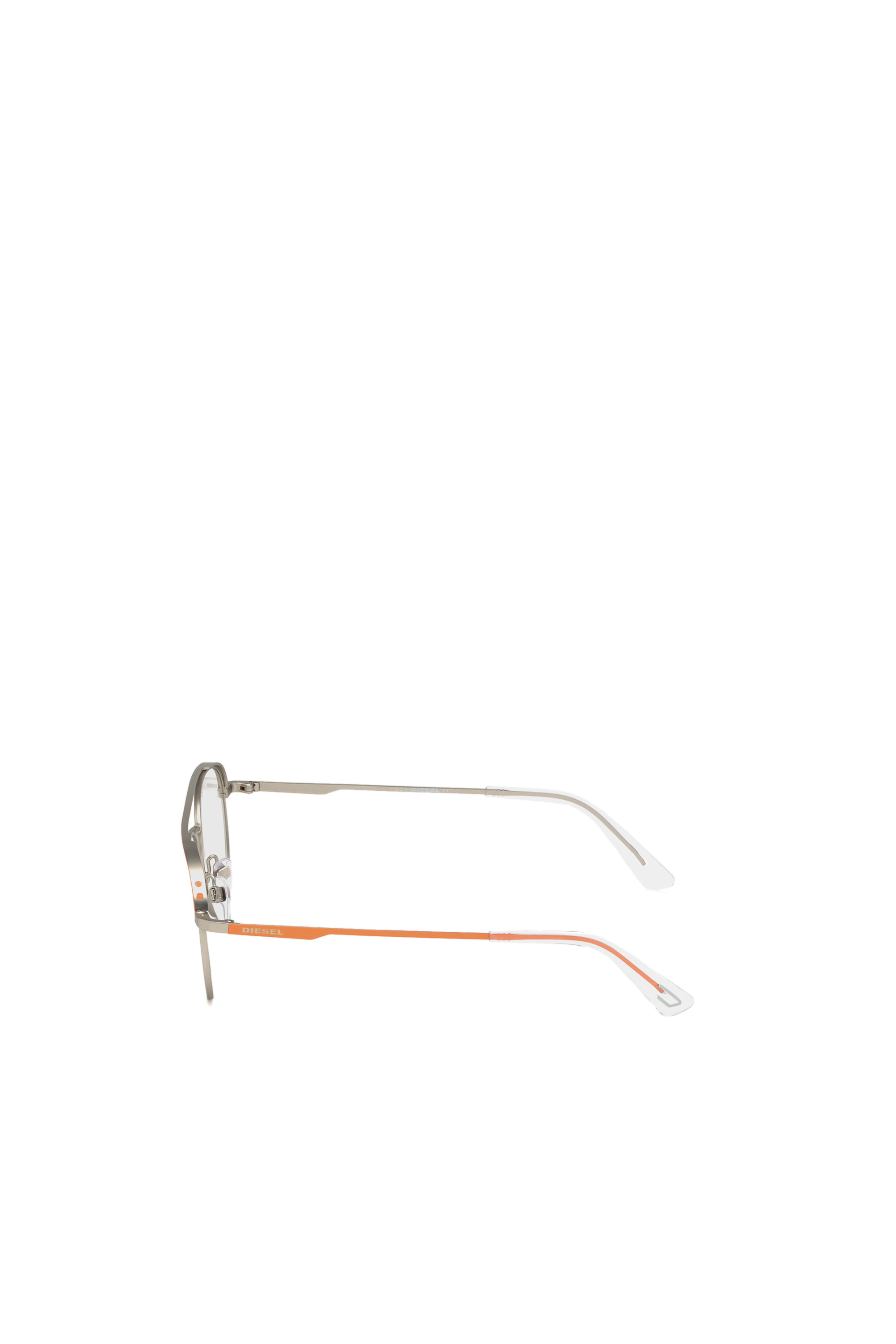 Diesel - DL5305, Unisex's Pilot shape eyeglasses with double bridge in Orange - 3