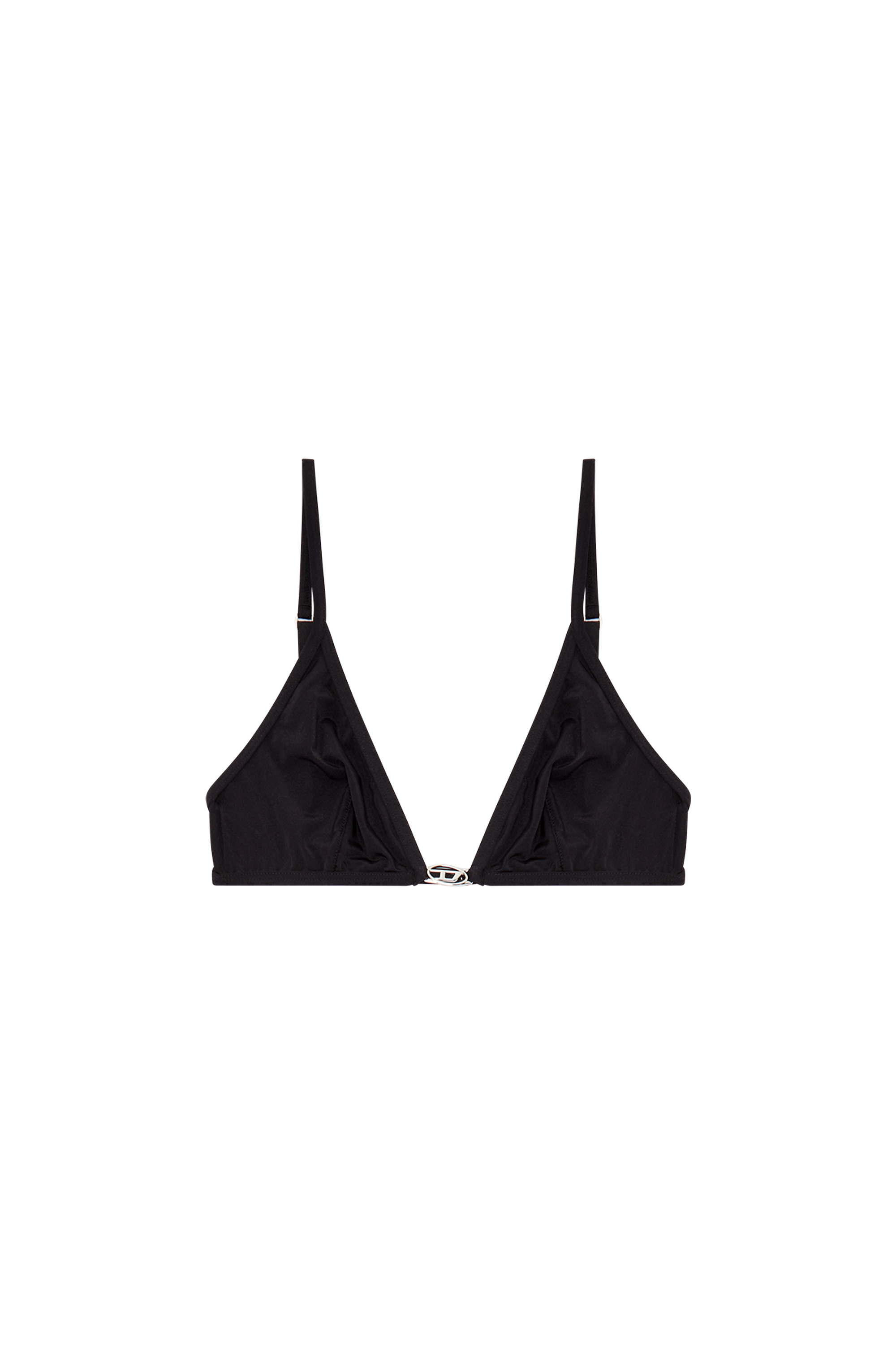 Diesel - UFSB-MARLYN, Woman's Triangle bra with metal Oval D in Black - 4