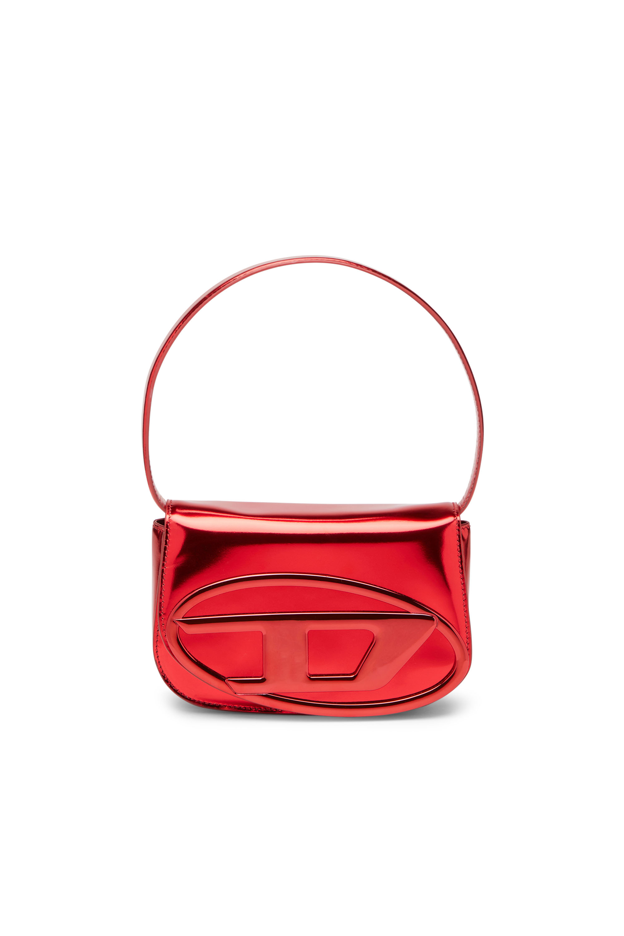 Diesel - 1DR, Woman's 1DR-Iconic shoulder bag in mirrored leather in Red - 1