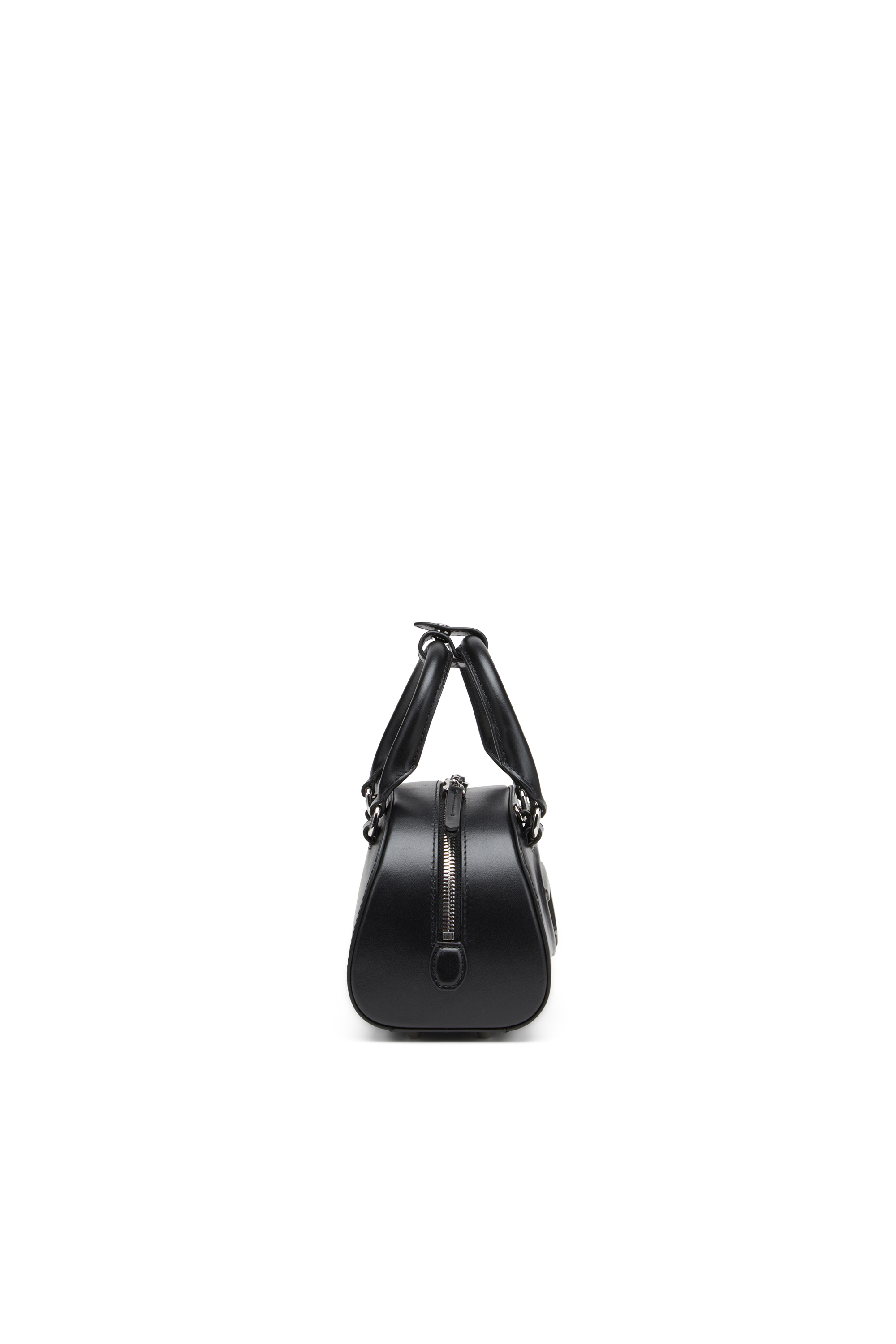 Diesel - 1DR DOME CROSSBODY, Woman's Leather mini bowling bag in Black - 3