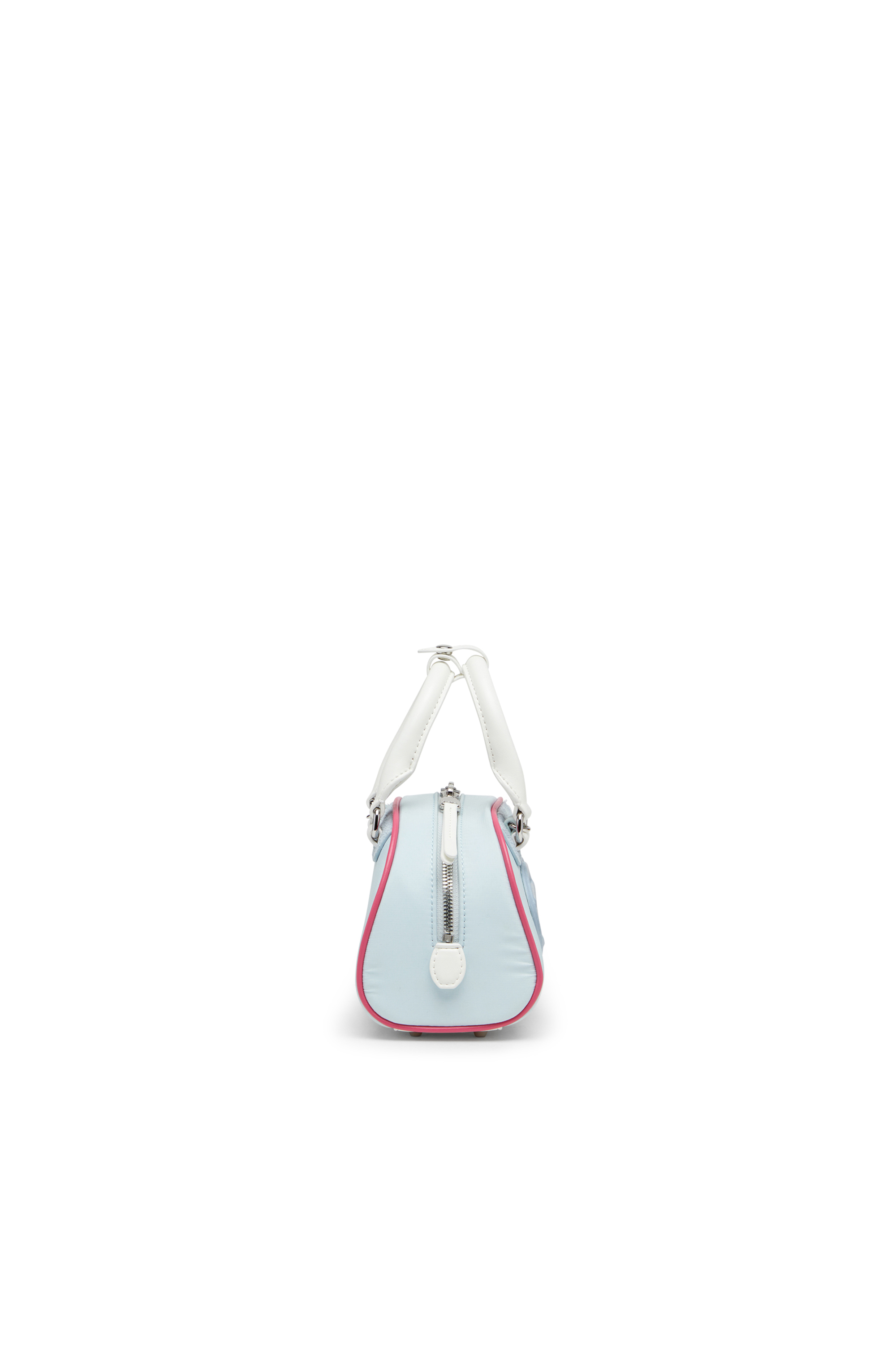 Diesel - 1DR DOME CROSSBODY, Woman's Colour-block mini bowling bag in Light Blue - 3
