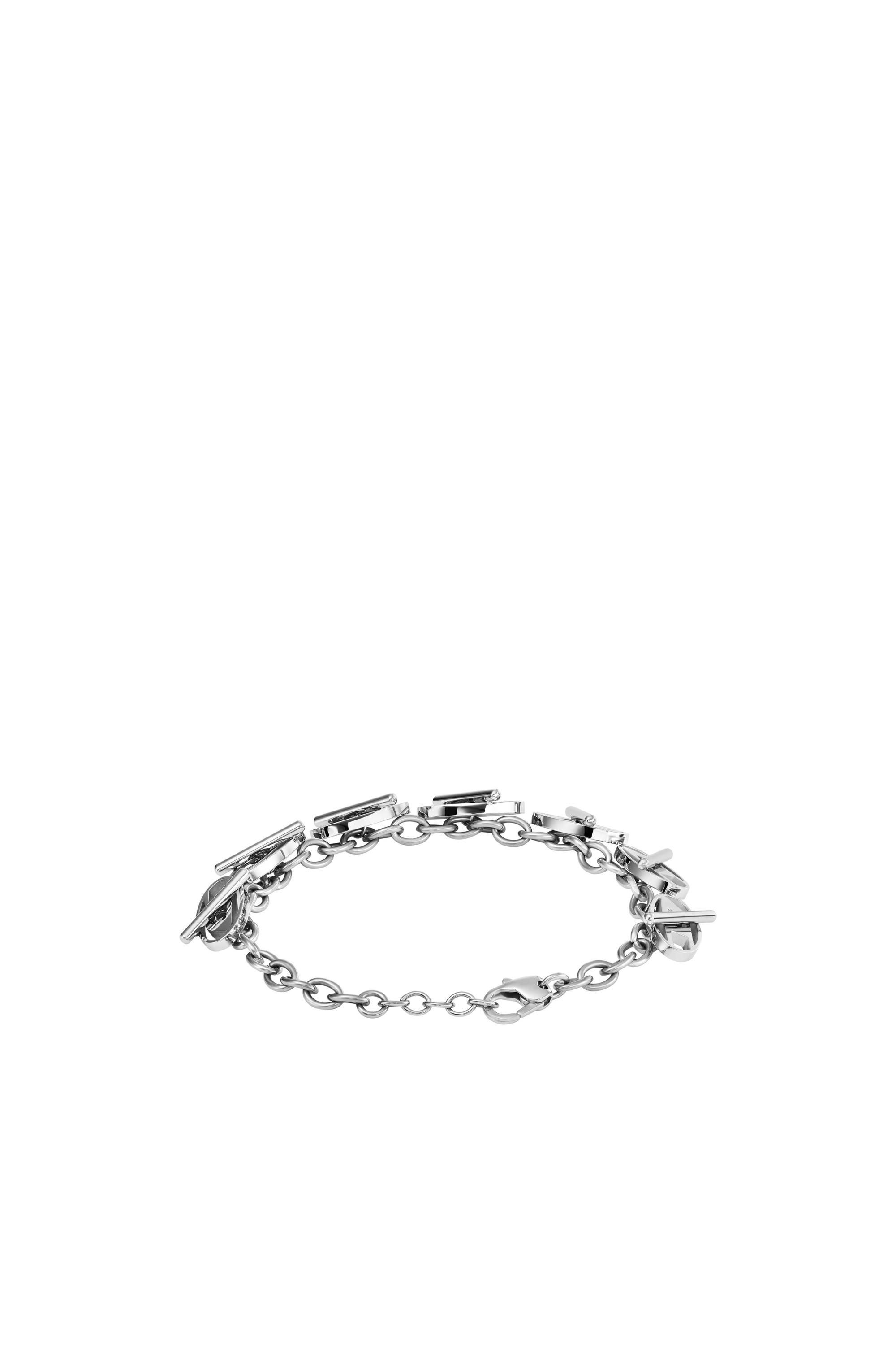 Diesel - DX1436, Unisex's Oval D Logo Chain Bracelet in Silver - 2