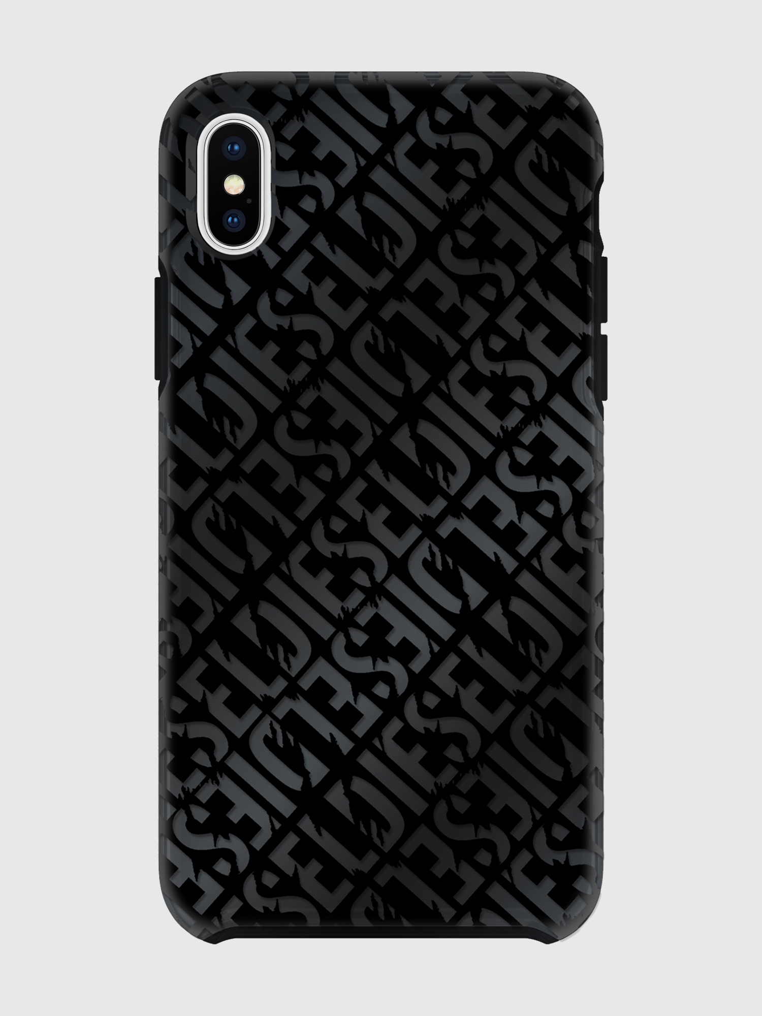 Diesel - DIESEL PRINTED CO-MOLD CASE FOR IPHONE XS MAX, Unisex's Distressed logo pattern case, iPhone XS Max in Black - 2