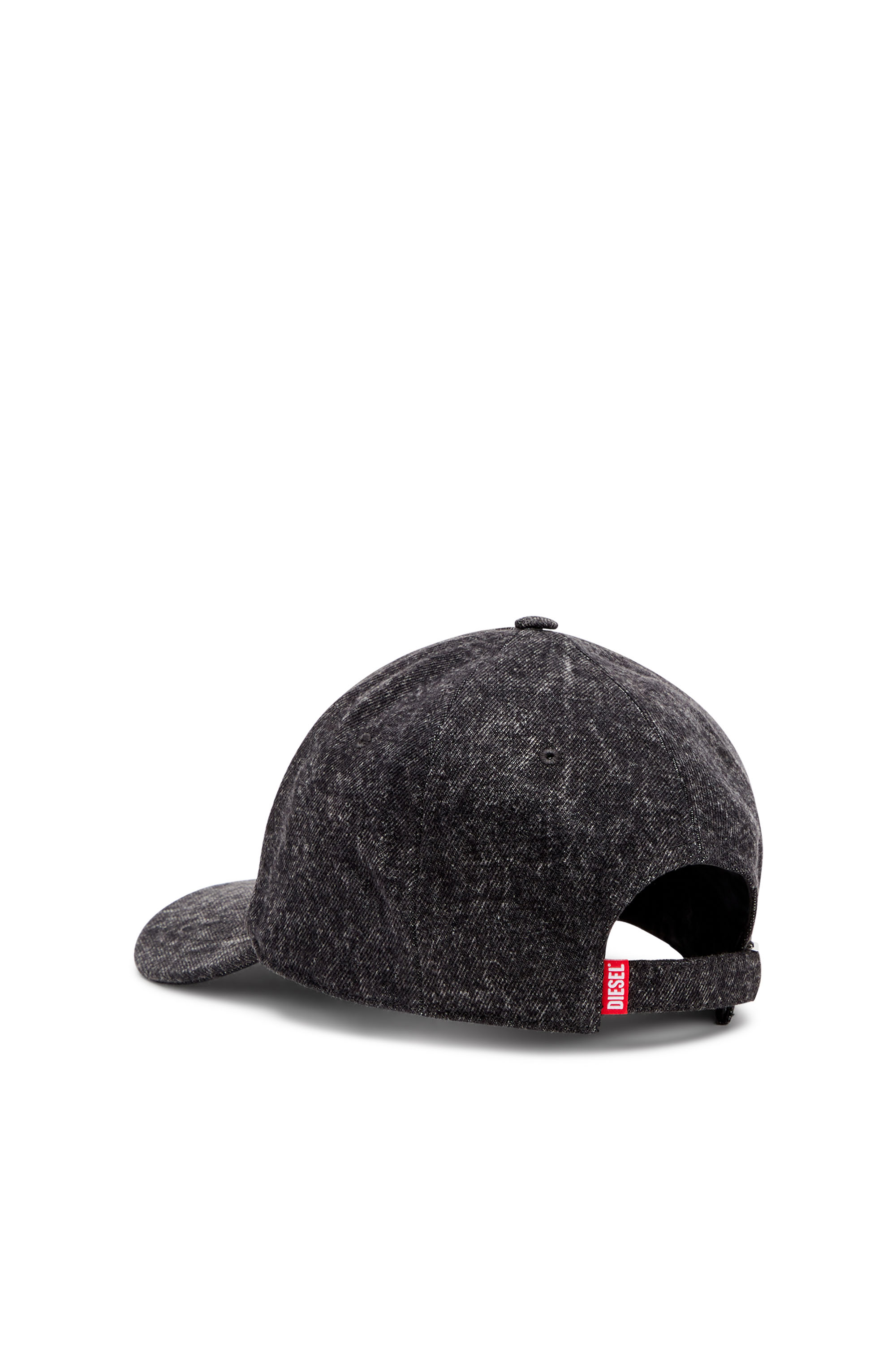 Diesel - C-SPALM, Man's Baseball cap in washed denim in Black - 2