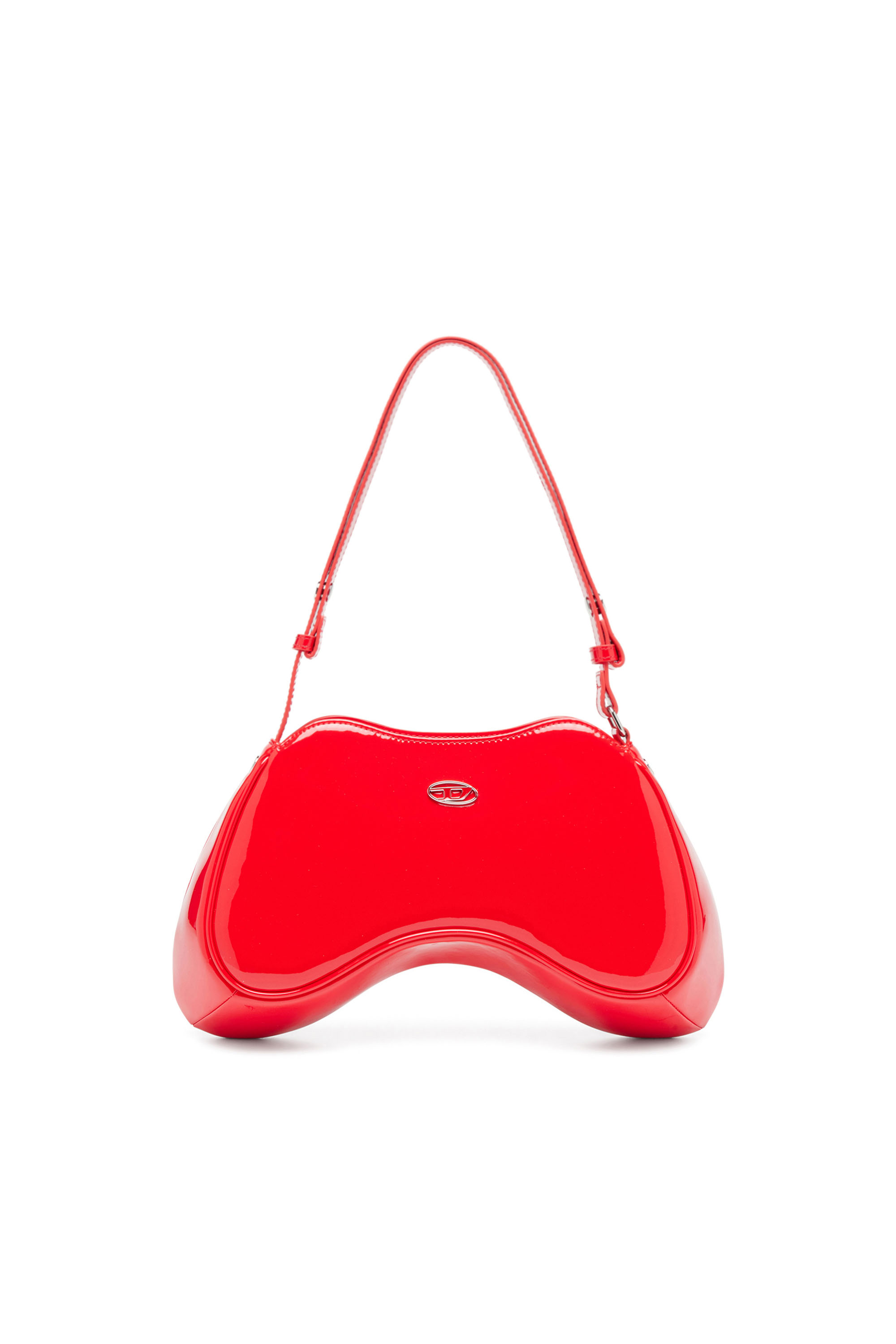Diesel - PLAY SHOULDER, Woman's Play-Glossy shoulder bag in Red - 1