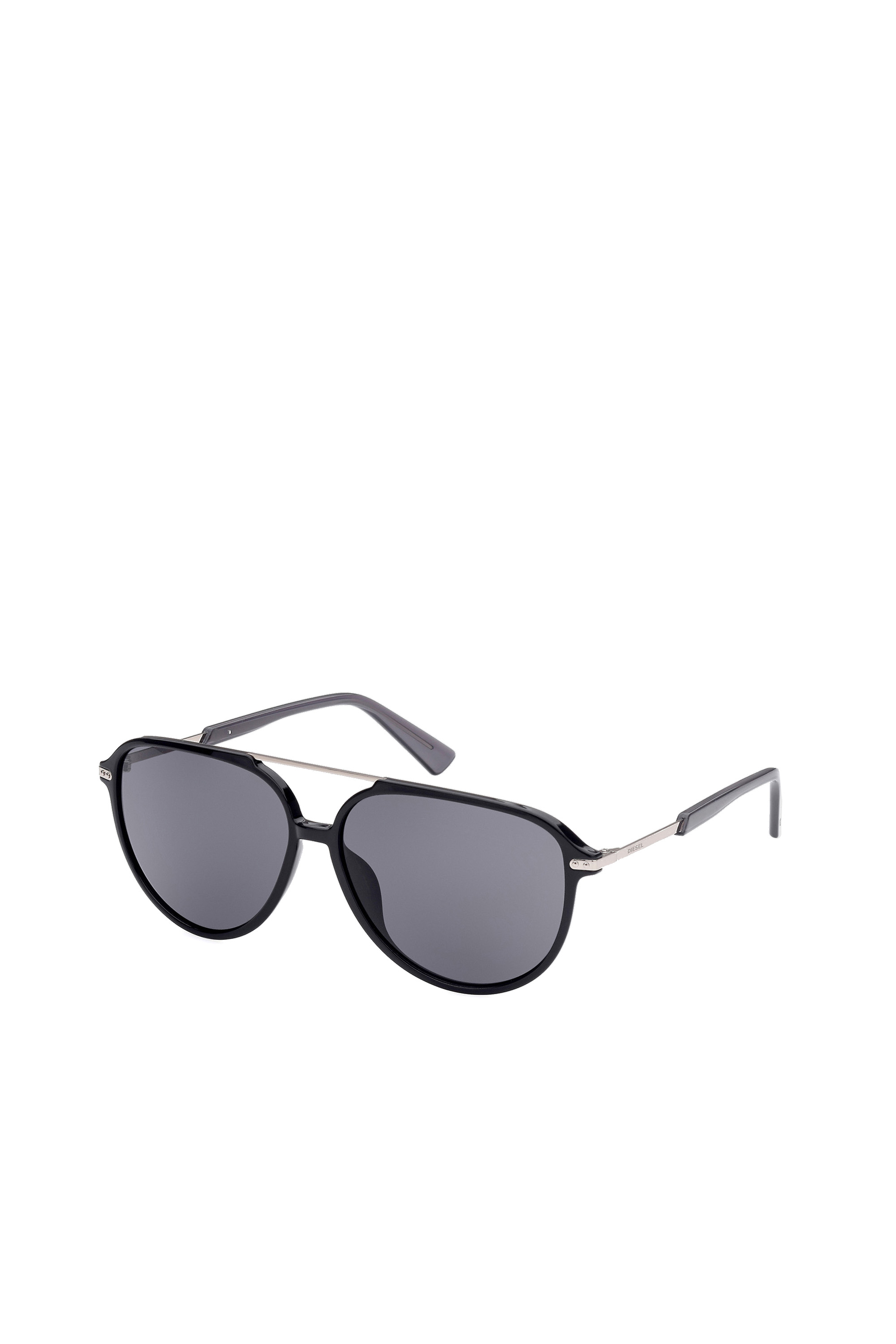 Diesel - DL0352, Man's Pilot sunglasses on a combo construction in Black - 3