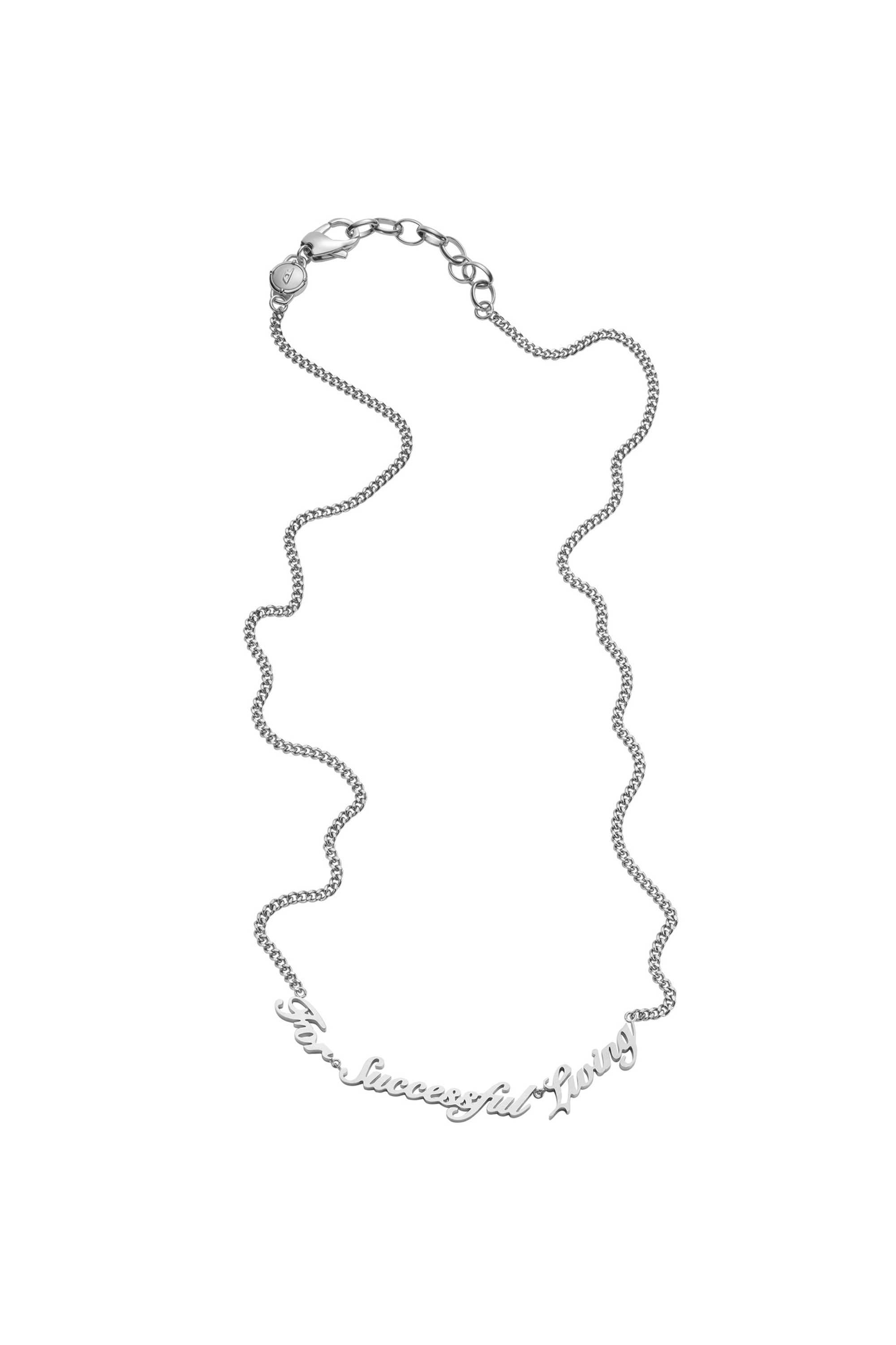 Diesel - DX1373, Unisex's Stainless Steel Chain Necklace in Silver - 2