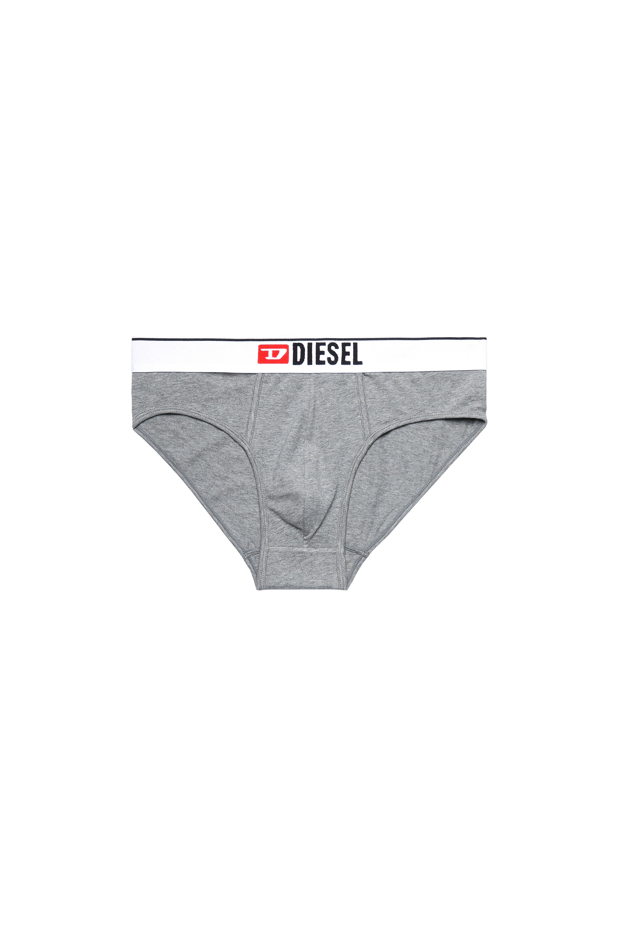 Diesel - UMBR-ANDRE, Man's Briefs with front logo waist in Grey - 2