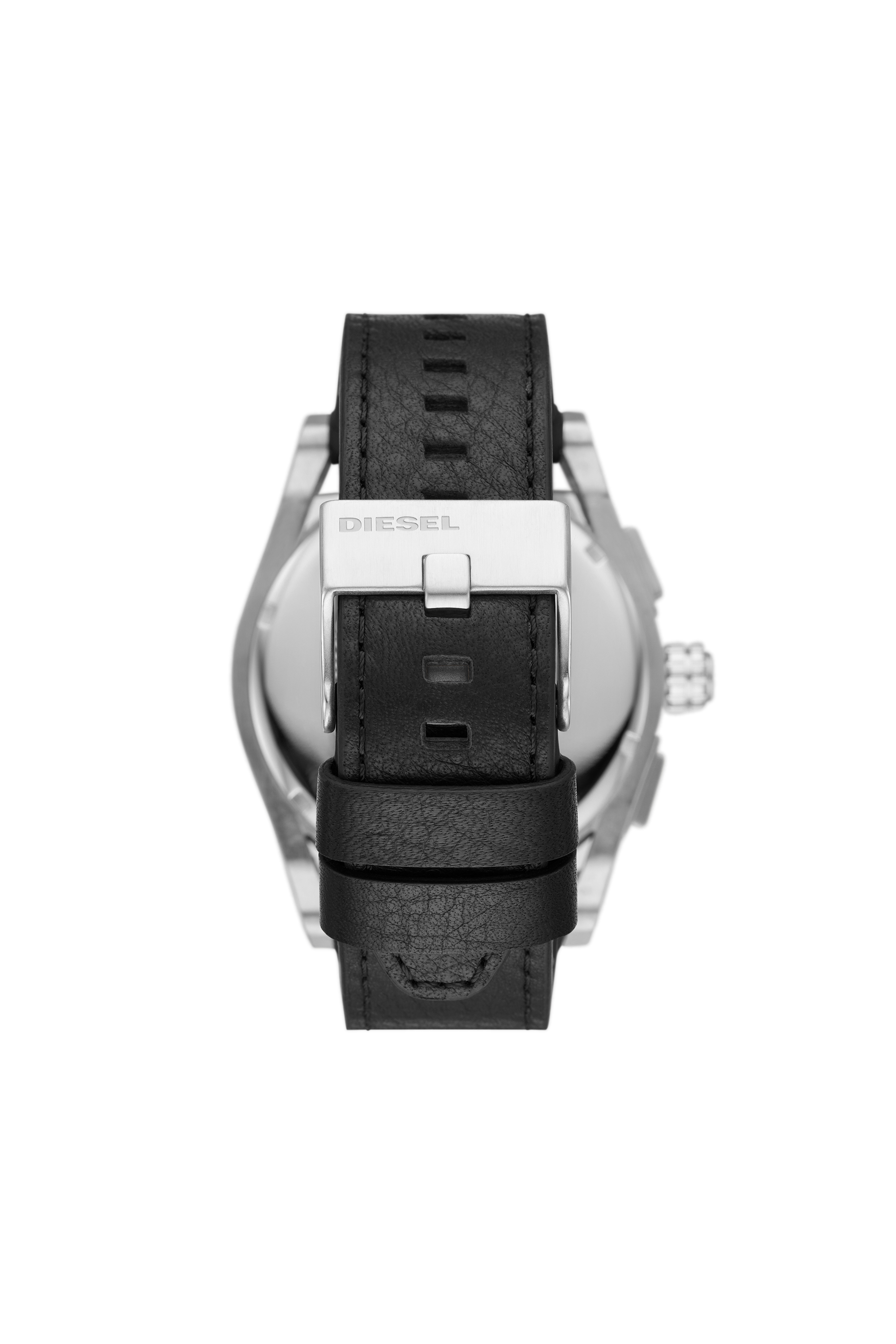 Diesel - DZ4543, Man's Timeframe chronograph black leather watch in Black - 2