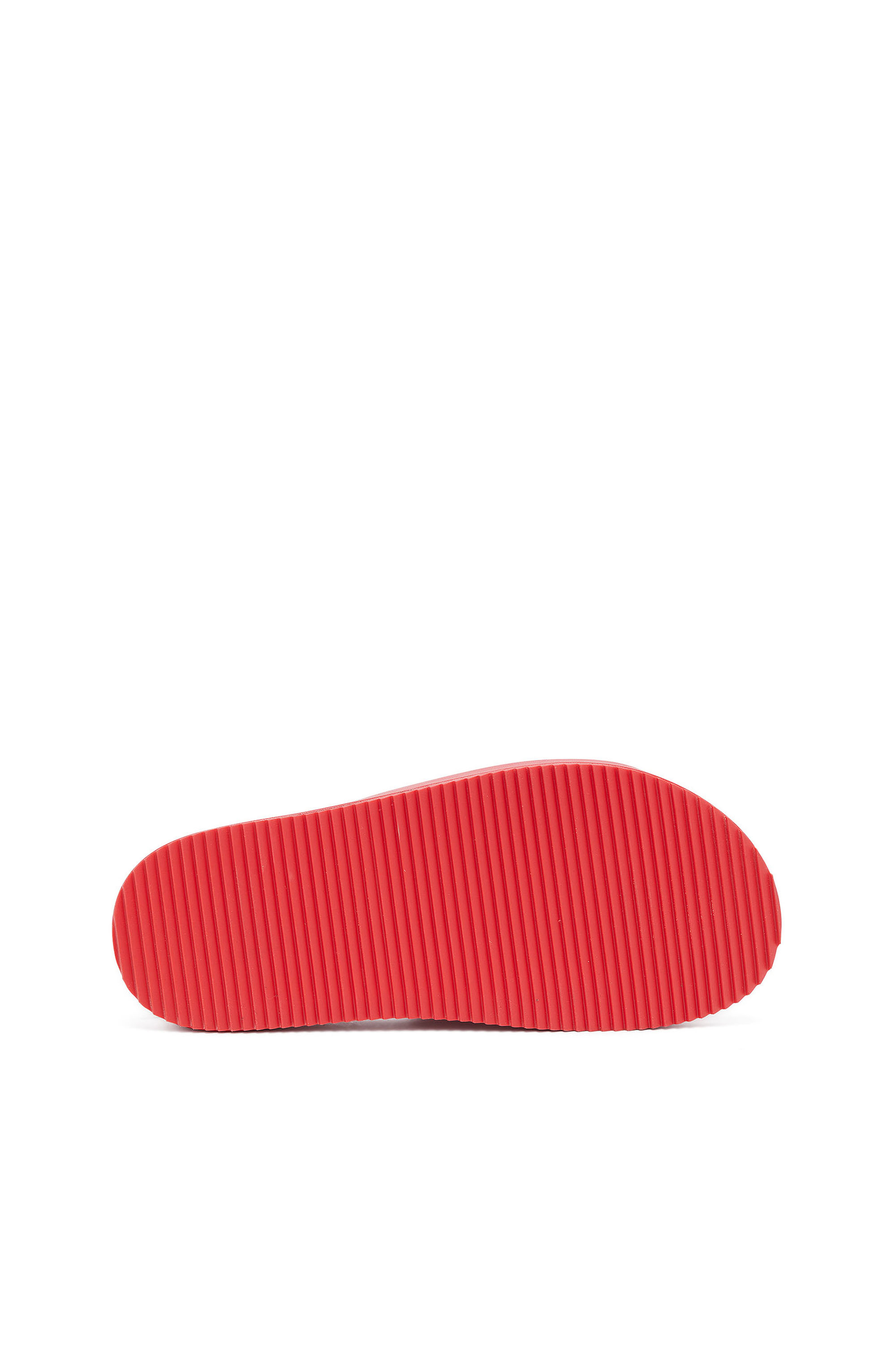 Diesel - SA-SLIDE D OVAL, Unisex's Sa-Slide D-PU slides with embossed Oval D in Red - 4
