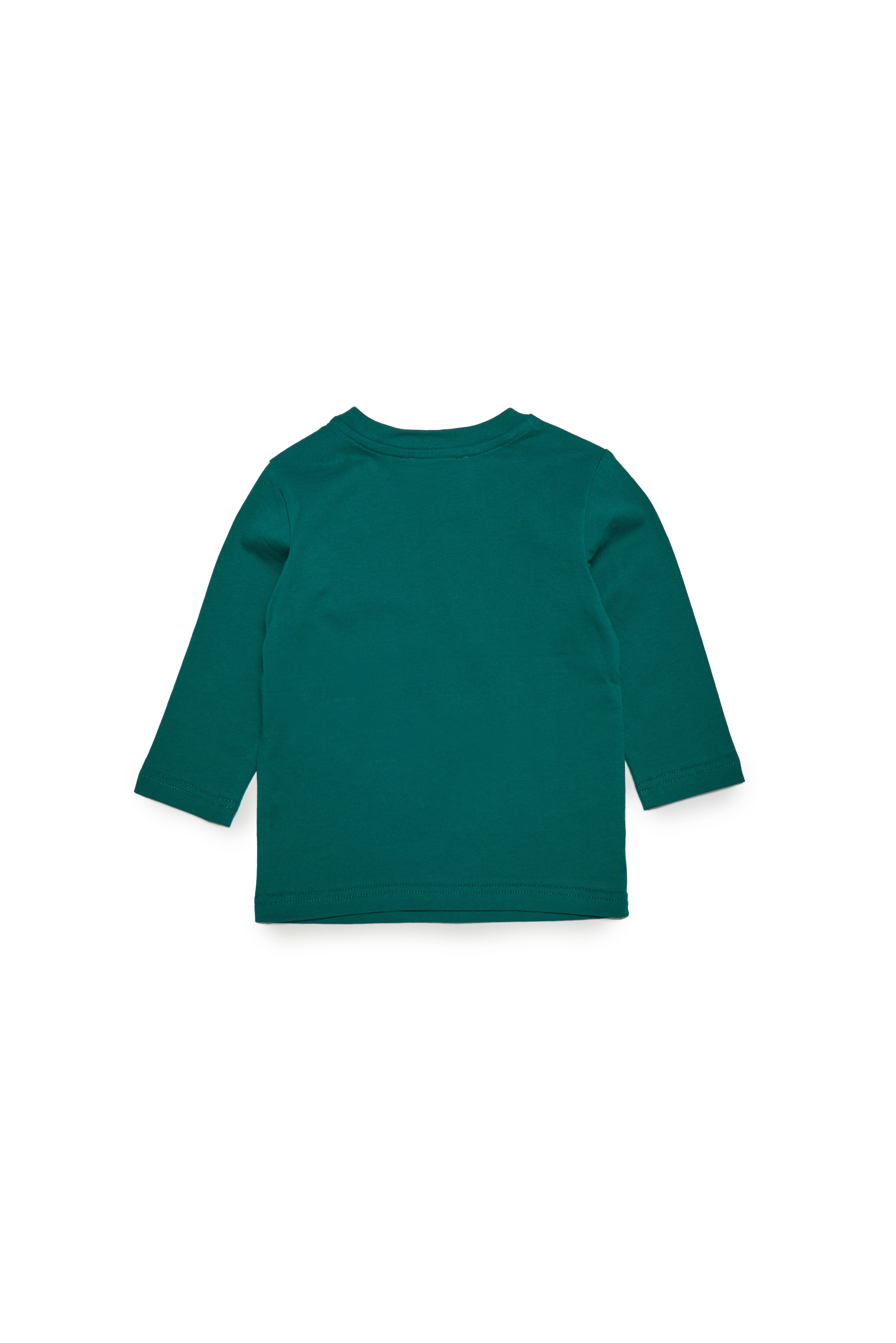 Diesel - TVERB, Man's Long-sleeve T-shirt with bee graphic in Green - 2
