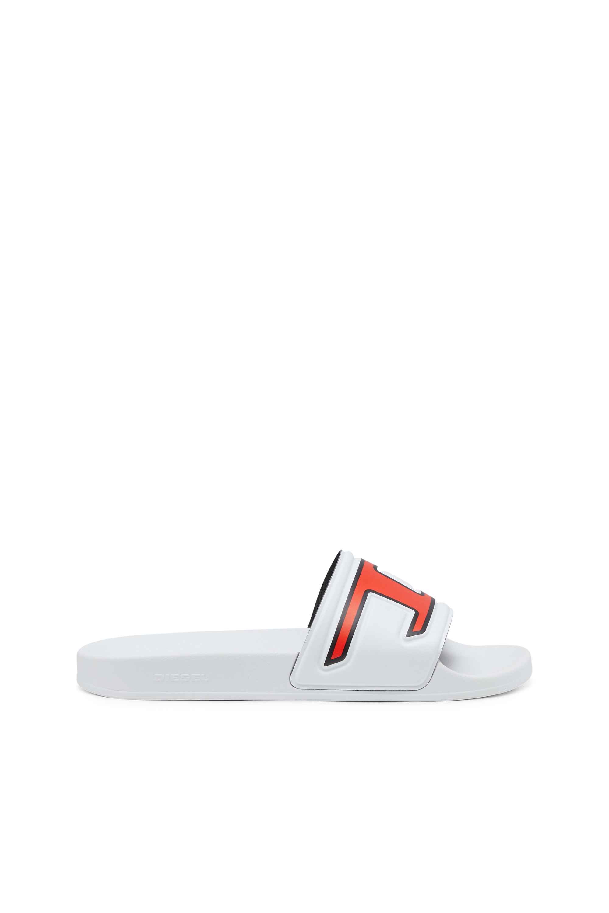 Diesel - SA-MAYEMI D, Man's Sa-Mayemi-Pool slides with embedded D logo in Red/White - 1
