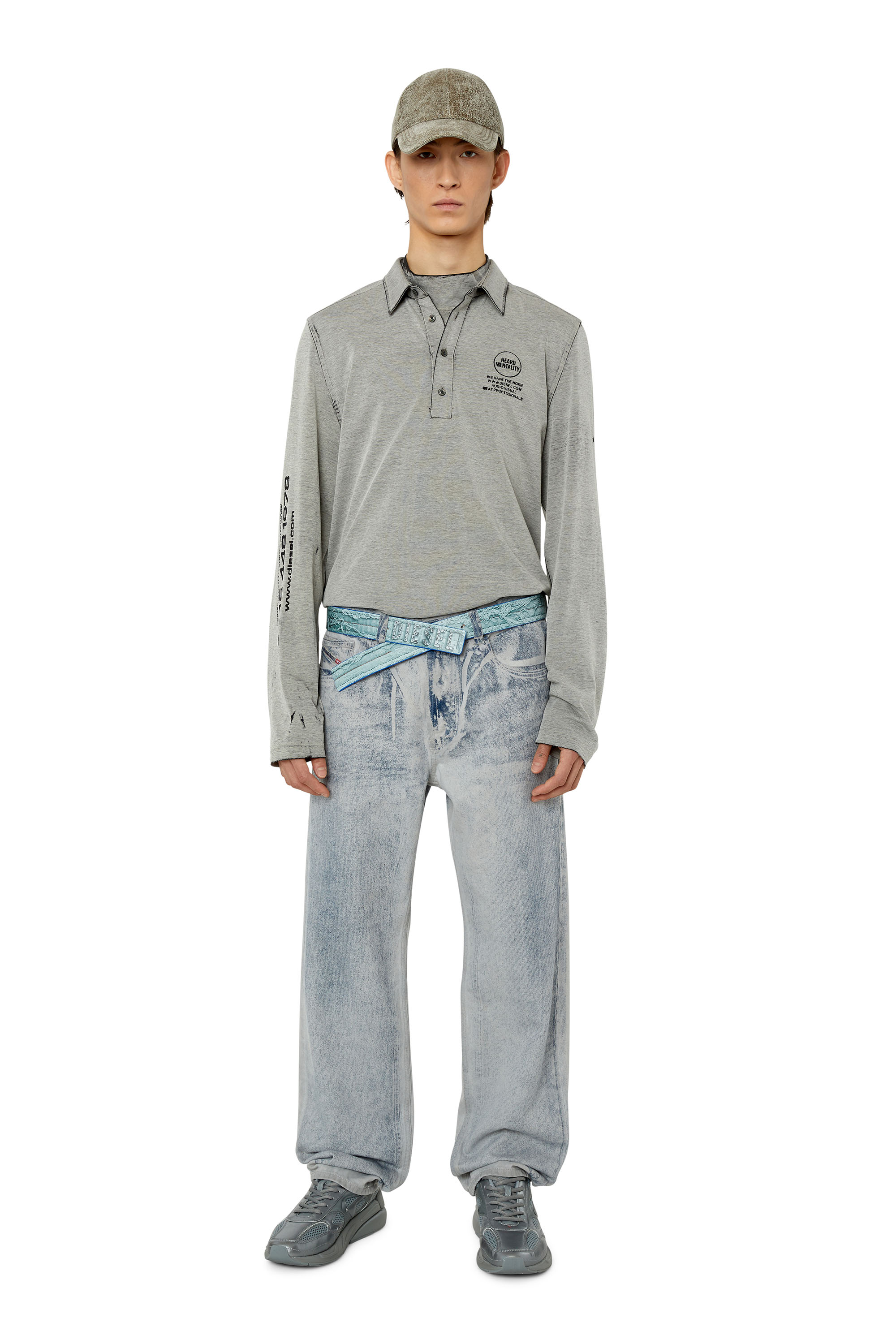 Diesel - Man's Straight Jeans 2010 D-Macs 09F23, Light Grey - 2