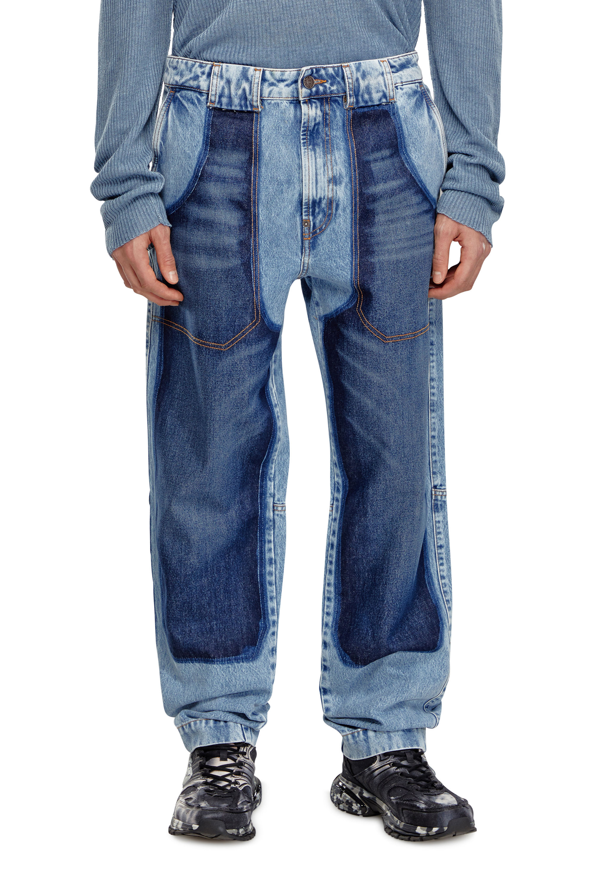 Diesel - Man's Relaxed Jeans D-P-5-D 0GHAW, Light Blue - 1