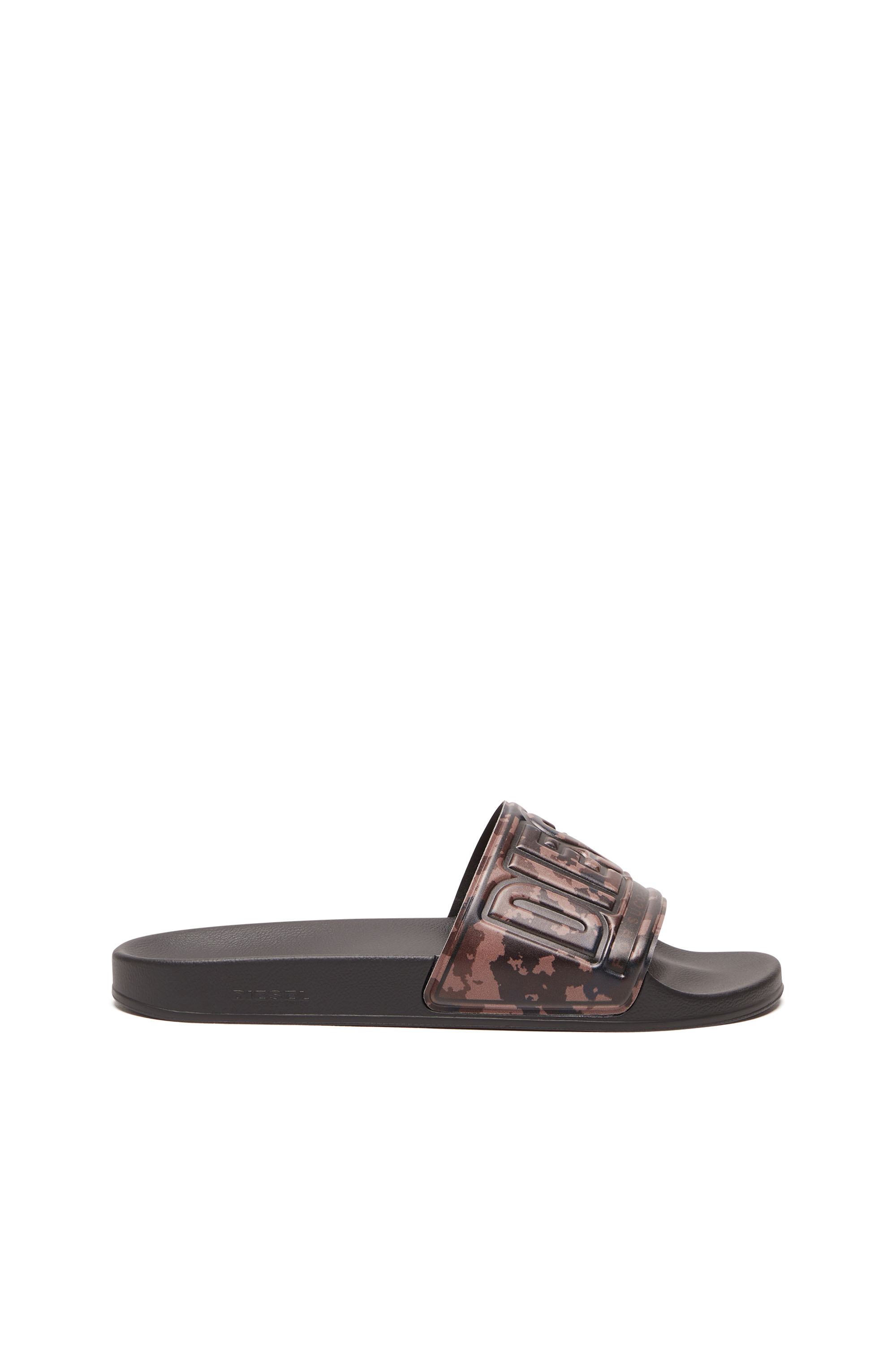 Diesel - SA-MAYEMI CC X, Unisex's Sa-Mayemi CC X - Pool slides with camouflage band in Black - 1