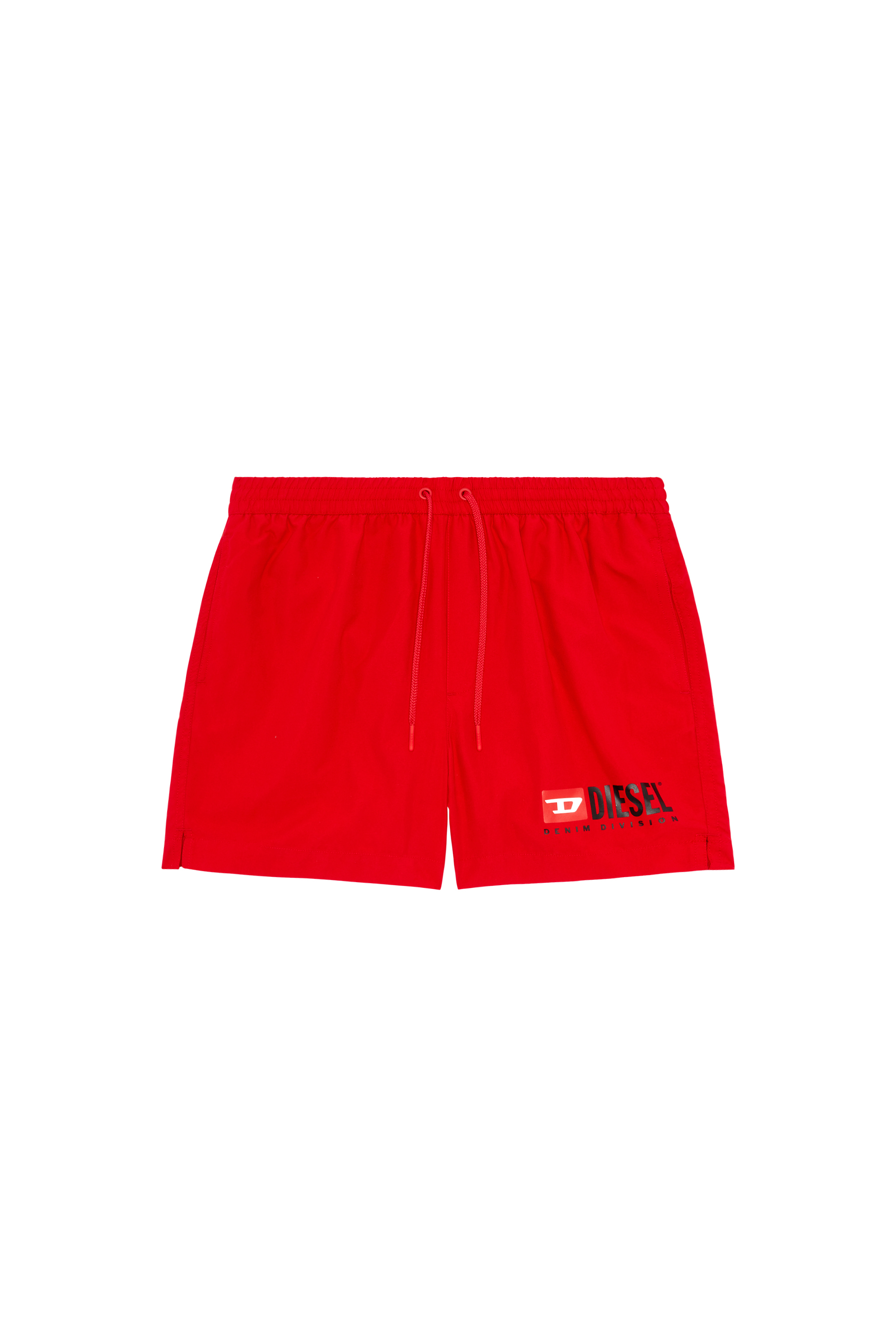 Diesel - BMBX-KEN-37, Man's Mid-length swim shorts with logo print in Red - 4