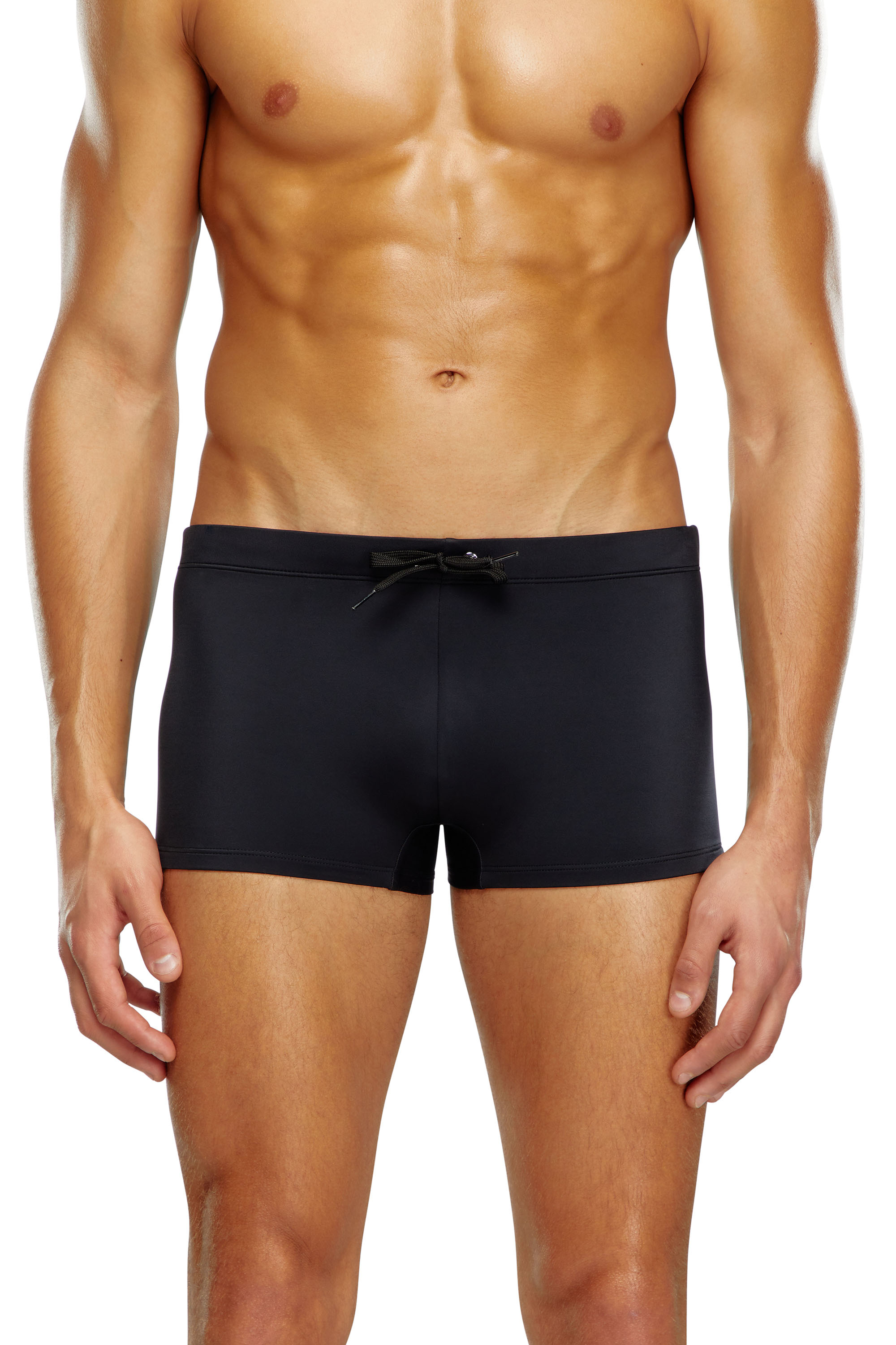 Diesel - BMBX-BRAD, Man's Swim boxer briefs with back logo print in Black - 2