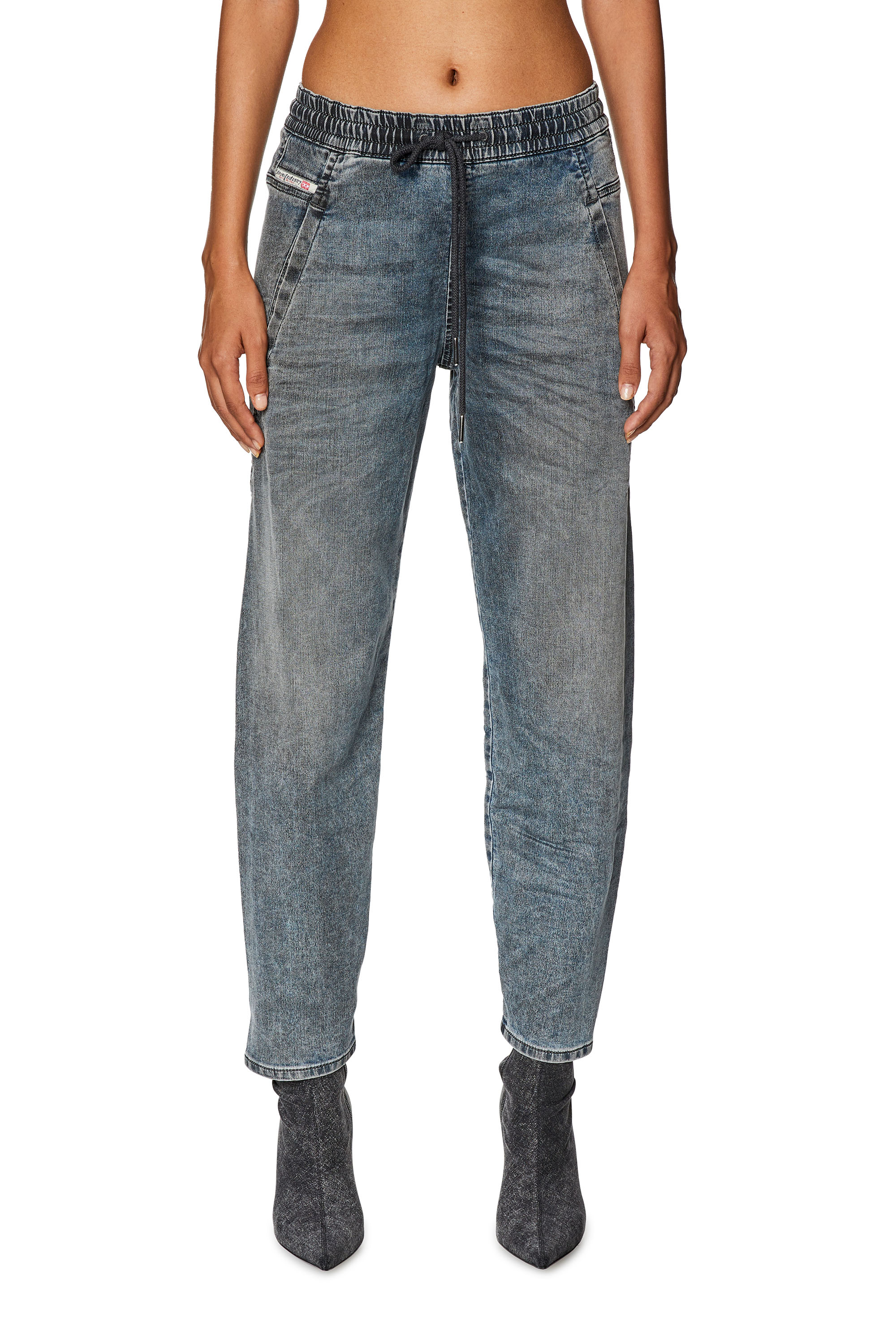 Diesel - Boyfriend 2031 D-Krailey Joggjeans® 068EZ, Woman's Boyfriend 2031 D-Krailey Joggjeans® in Grey - 1