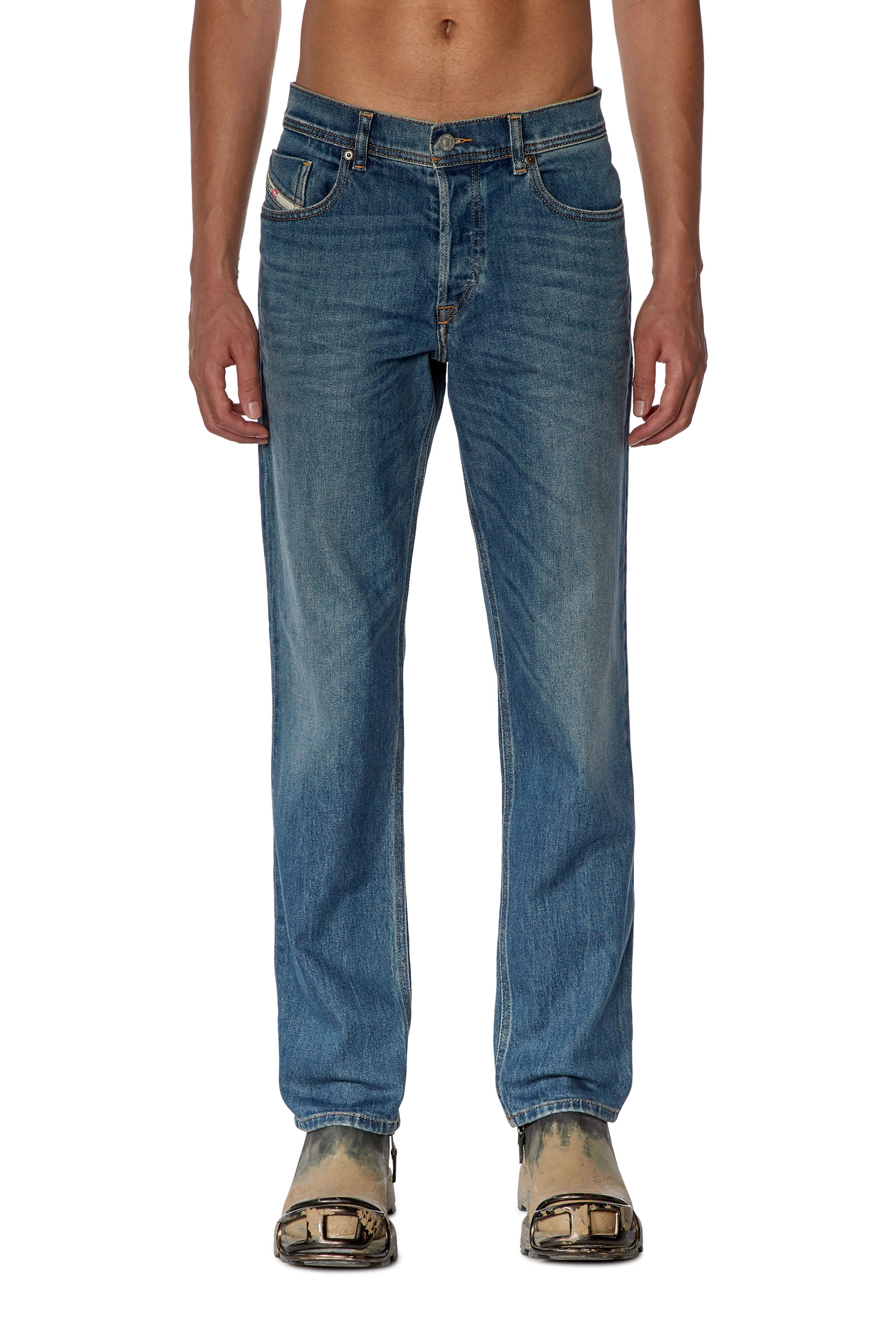 Diesel - Tapered Jeans 2023 D-Finitive 09F88, Man's Tapered Jeans - 2023 D-Finitive in Medium blue - 1