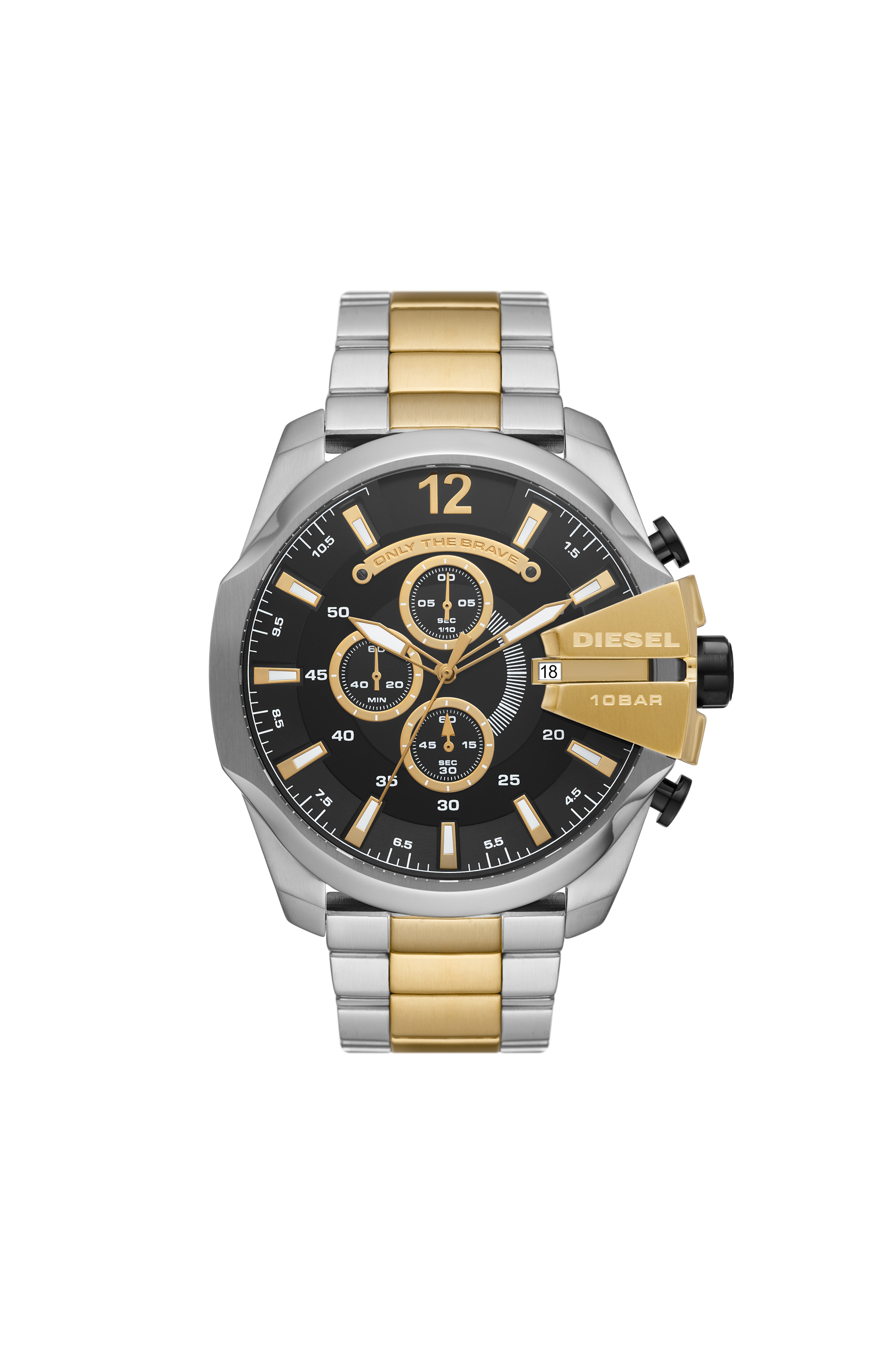 Diesel - DZ4581, Man's Mega Chief Chronograph Stainless Steel Watch in Silver - 1