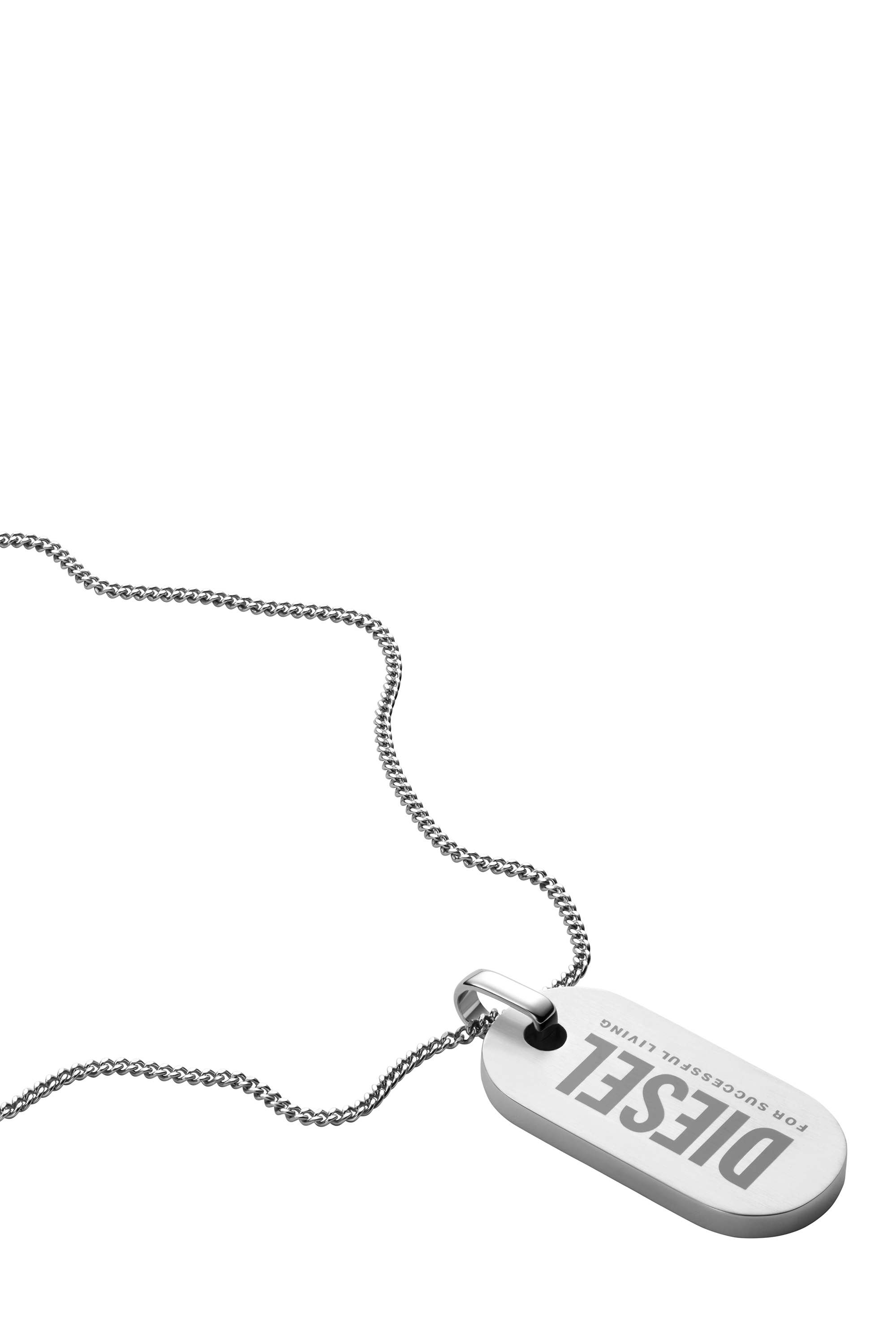 Diesel - DX1348, Man's Stainless steel dog tag necklace in Silver - 1