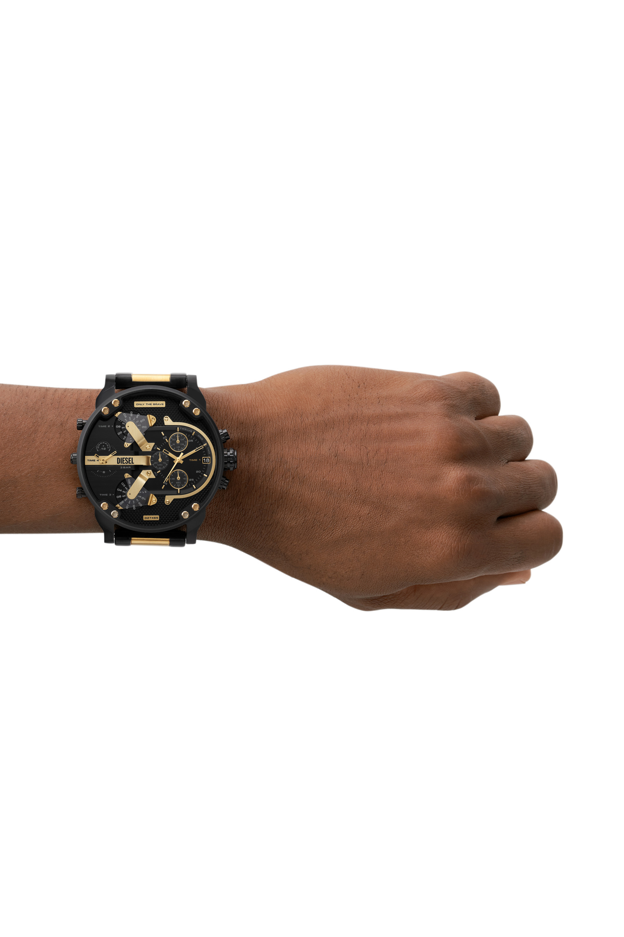 Diesel - DZ7465, Man's Mr. Daddy 2.0 Chronograph/Multi Stainless Steel Watch in Black/Gold - 4