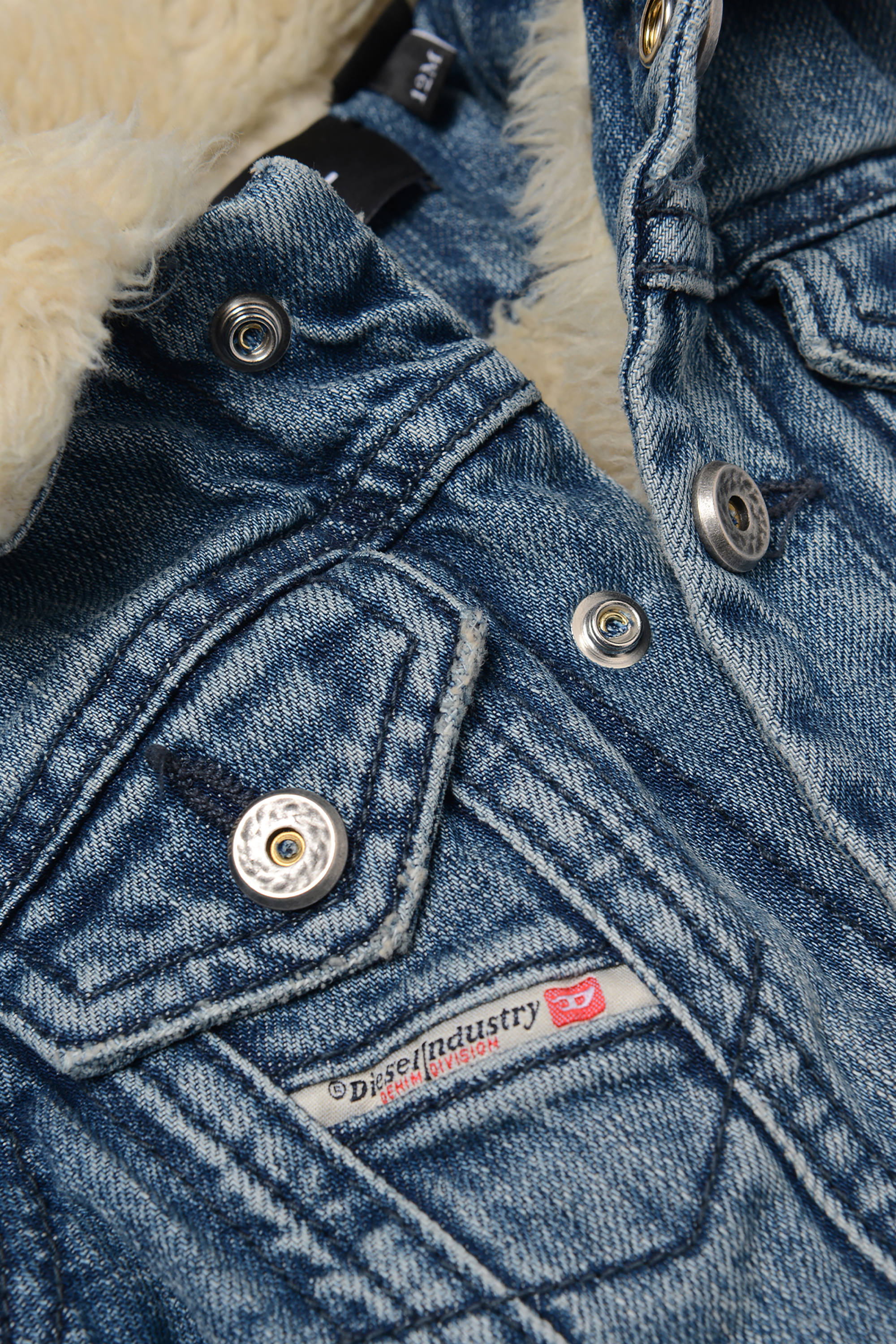 Diesel - JESKIB, Man's Teddy denim jacket in Medium blue - 3
