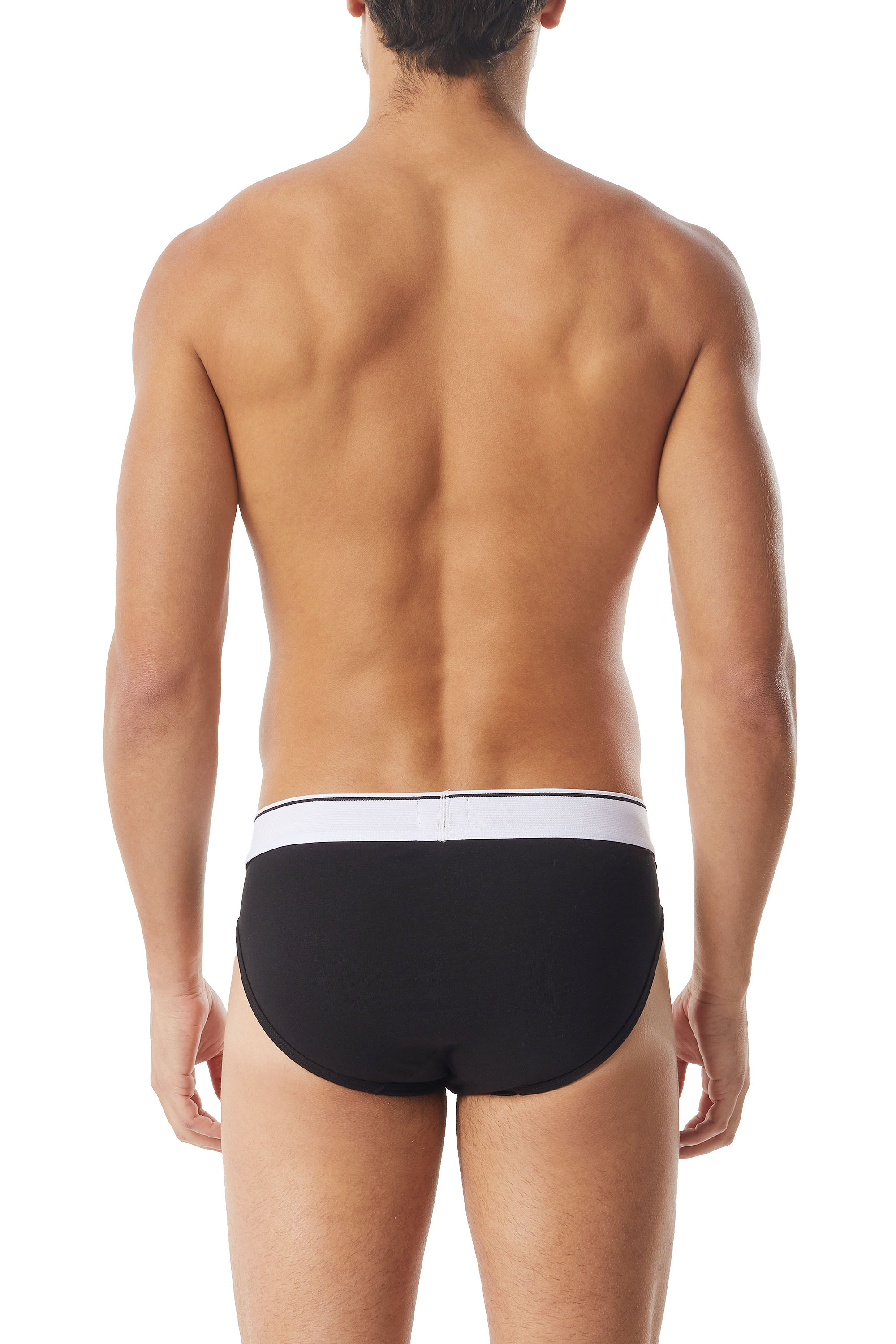 Diesel - UMBR-ANDRE, Man's Briefs with front logo waist in Black - 3