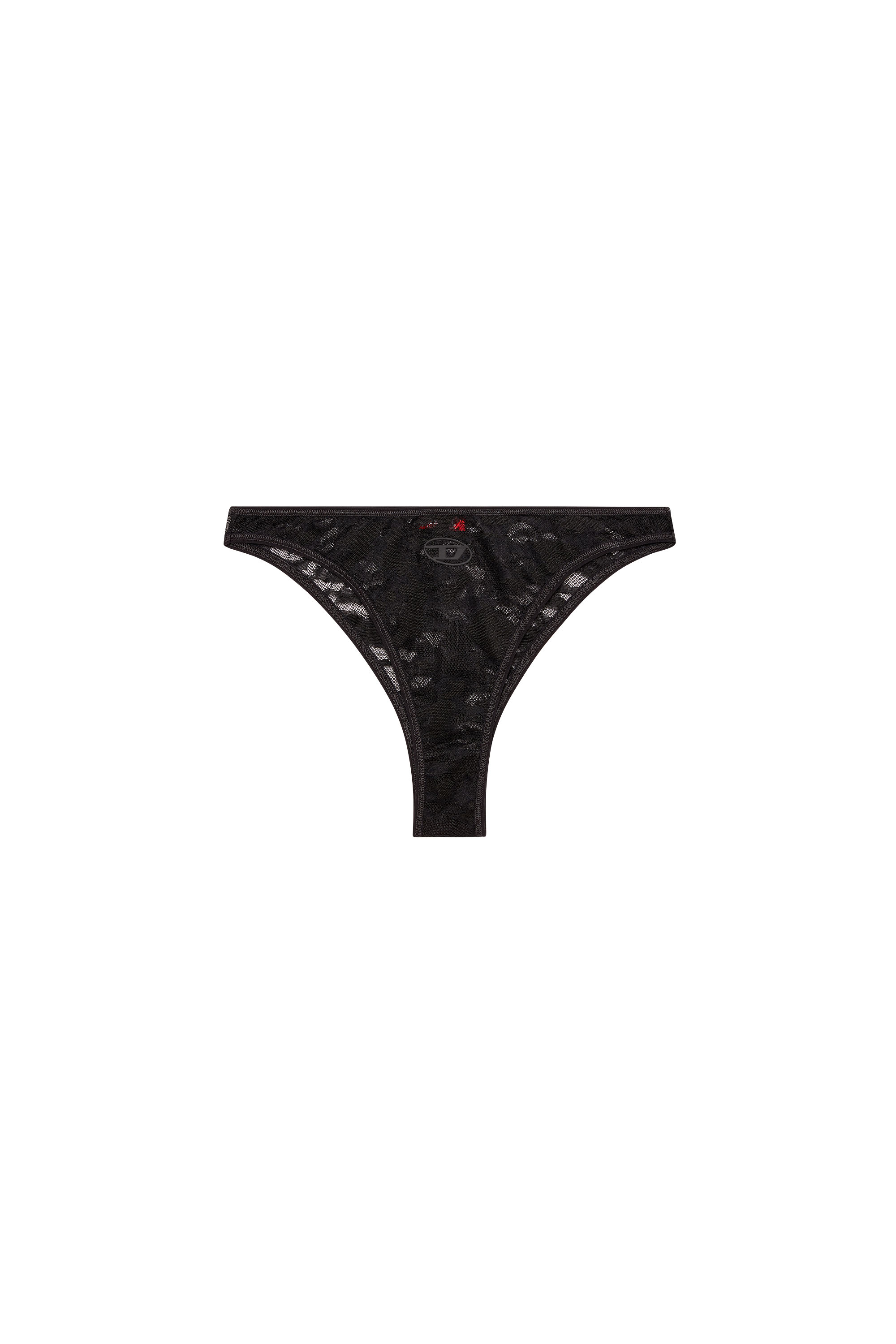 Diesel - PUNCHY-UTLT, Woman's Briefs in camo lace in Black - 4