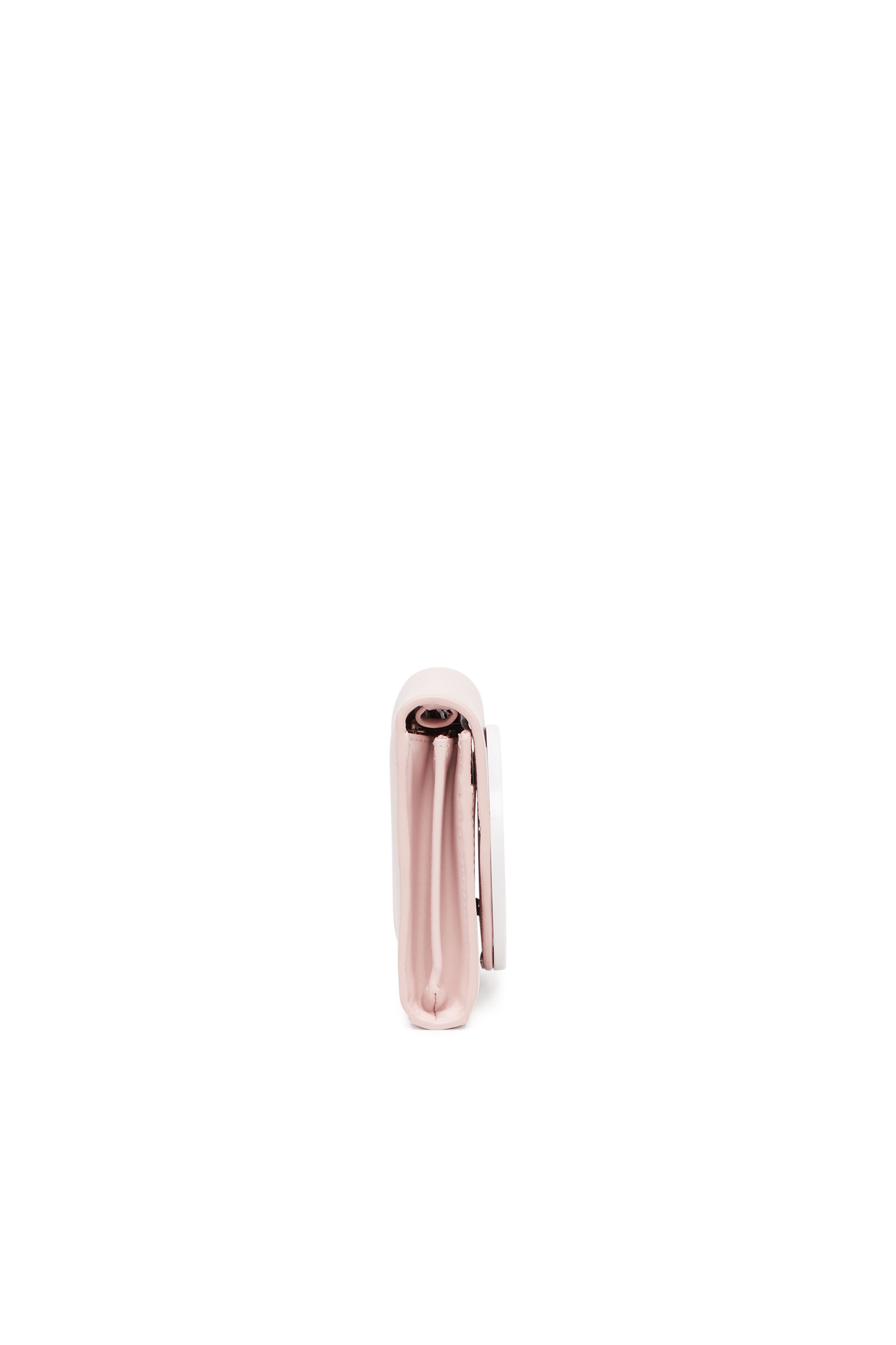 Diesel - 1DR WALLET STRAP, Woman's Wallet purse in pastel leather in Pink - 3