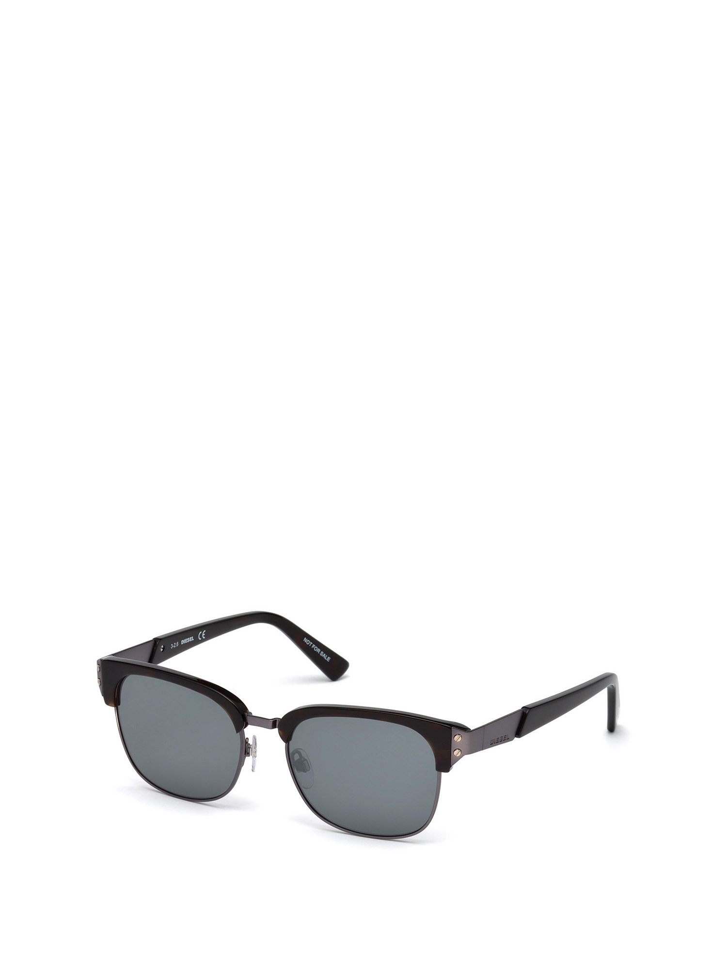 Diesel - DL0235, Unisex's Iconic metal bridge eyewear in Brown - 4