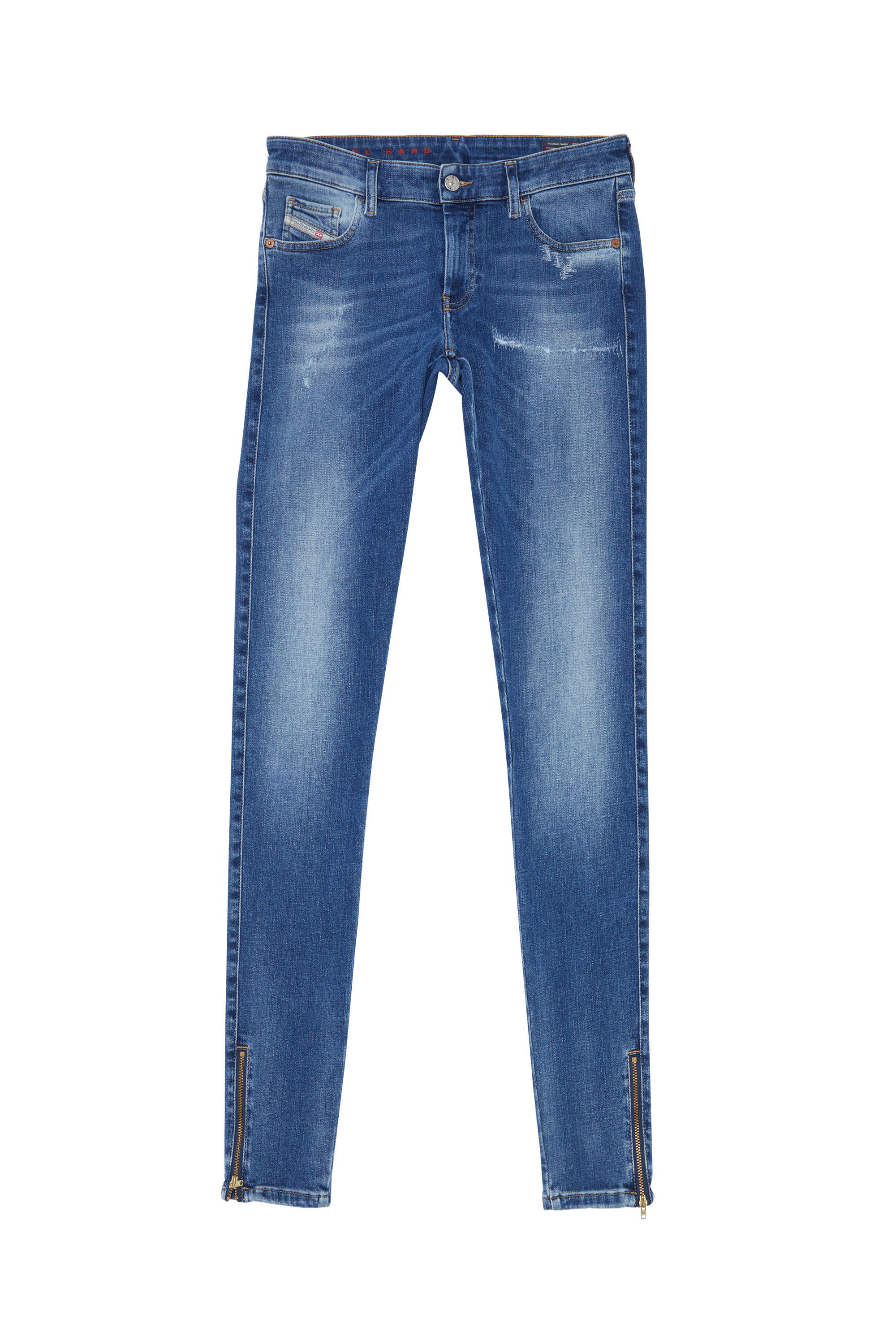 Diesel - SLANDY-LOW-ZIP, Woman's Woman - Jeans Medium blue in Medium blue - 1