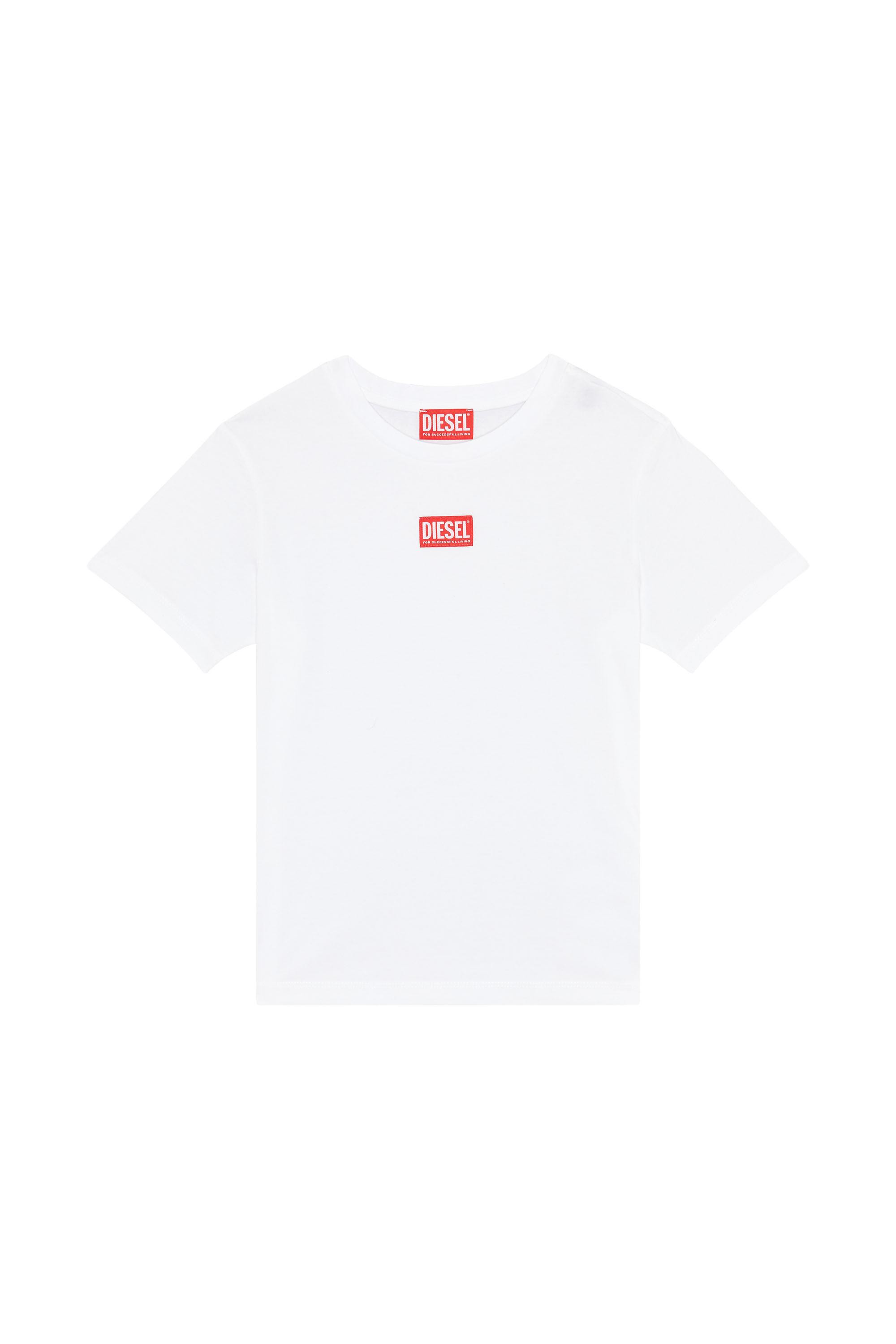 Diesel - UTIER DIESEL, Man's T-shirt in stretch cotton in White - 1