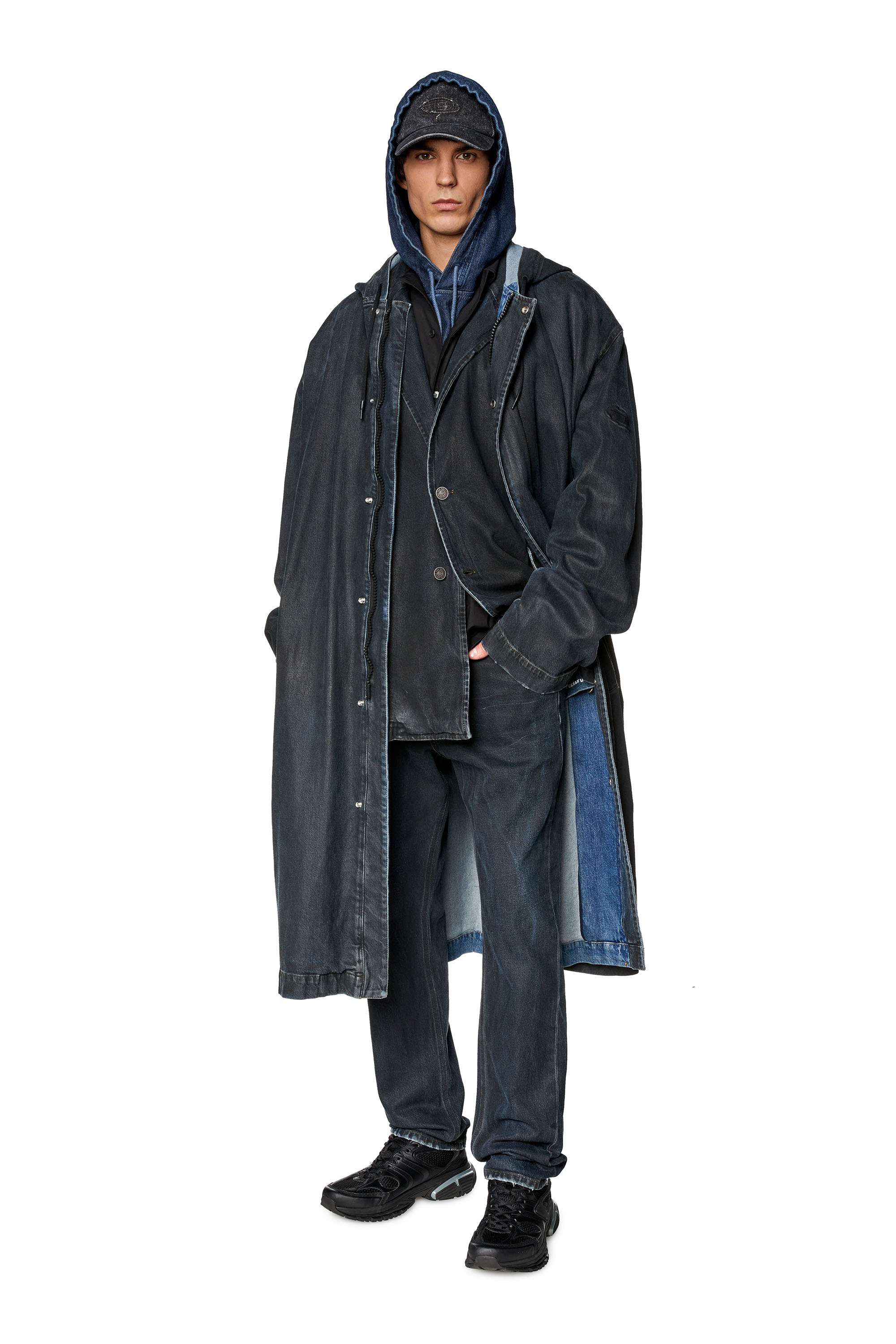 Diesel - Man's Straight Jeans 1995 D-Sark 0HJAU, Black/Dark grey - 2