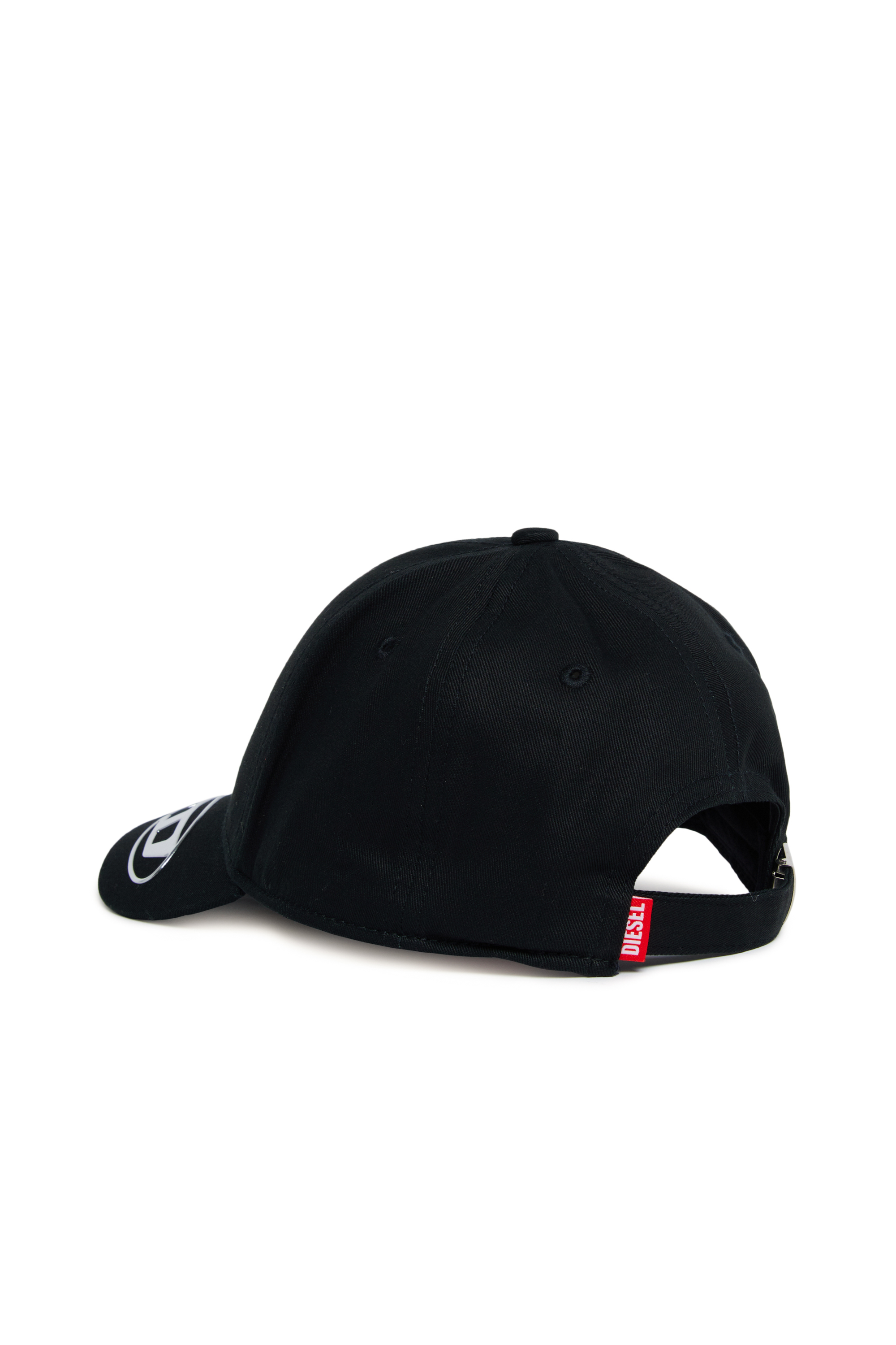 Diesel - FCEFFIL, Unisex's Baseball cap with metallic Oval D logo in Black - 2